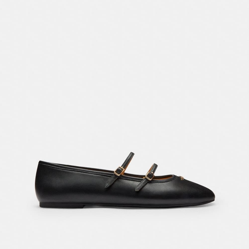 Women's Coach Double Buckle Mary Jane Black