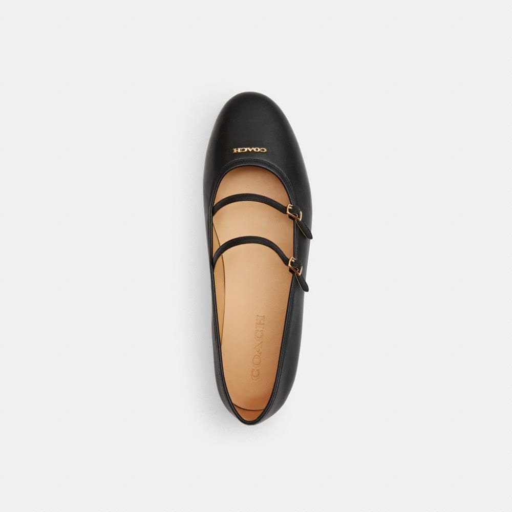 Women's Coach Double Buckle Mary Jane Black
