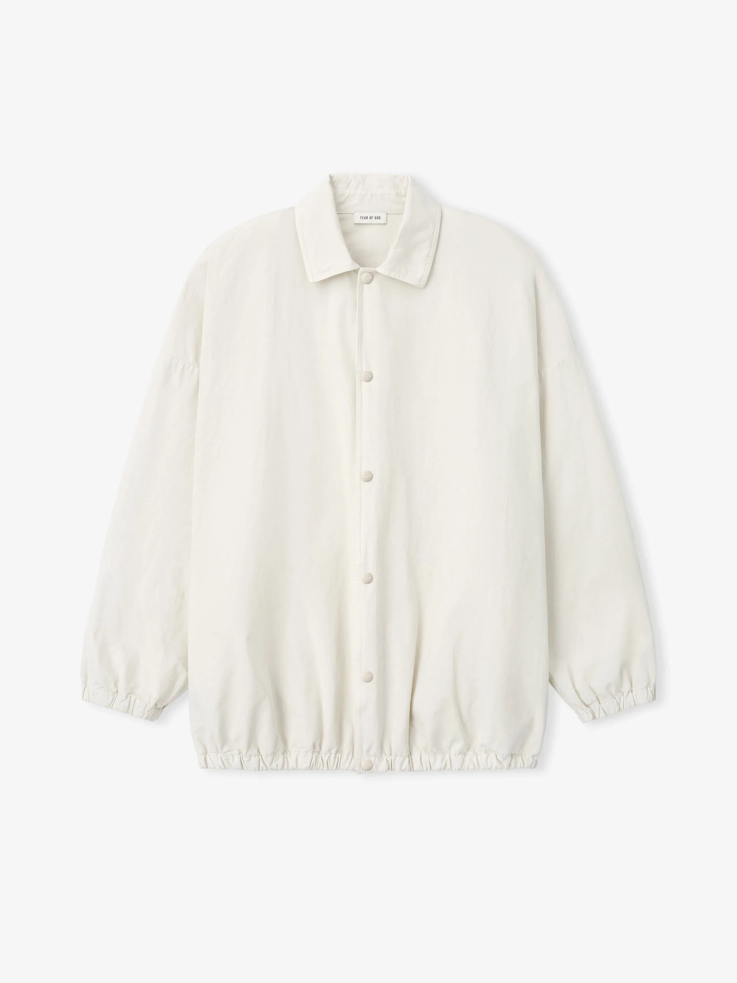 Essentials Garment Dyed Cotton Windbreaker Natural