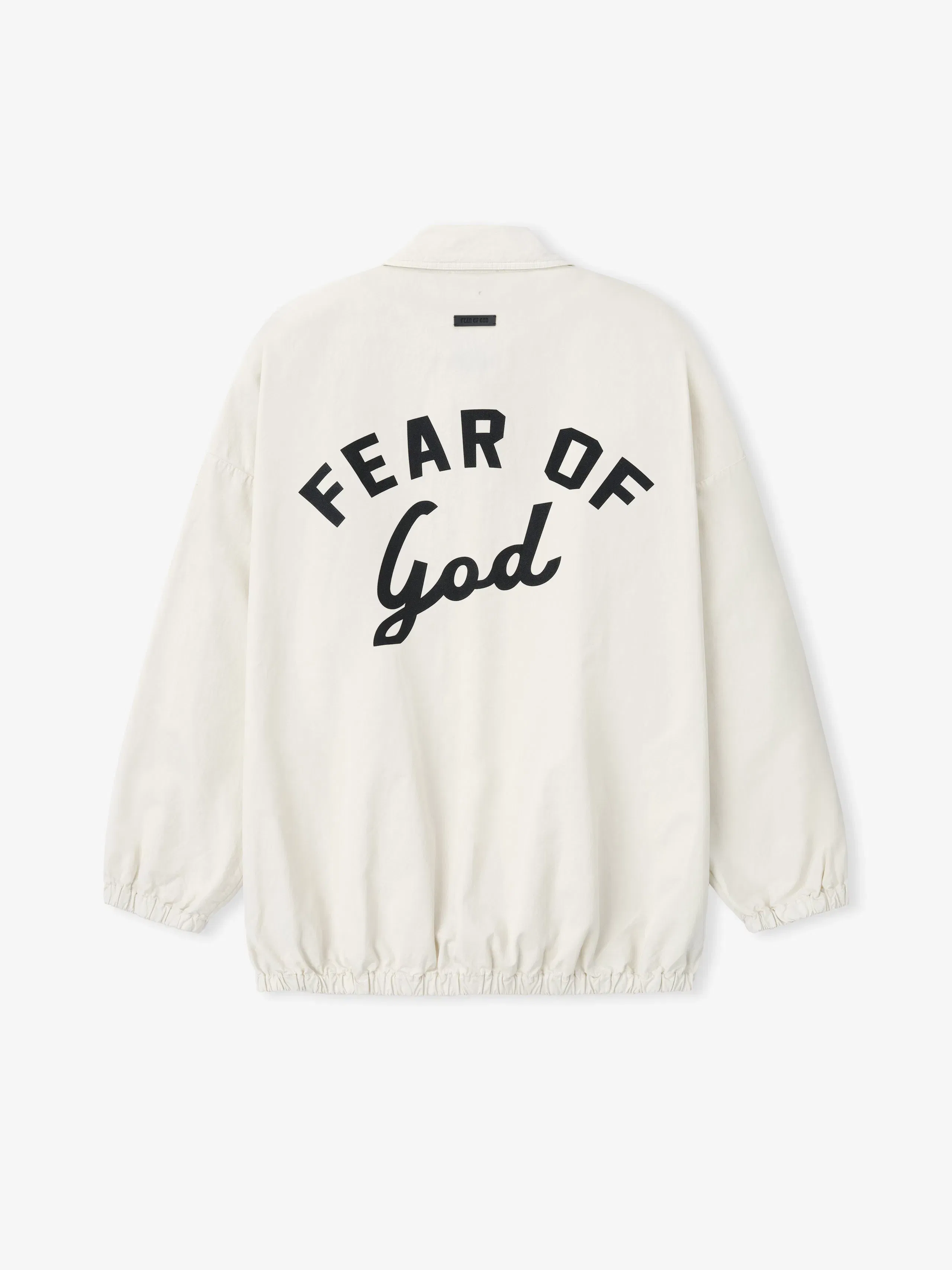 Essentials Garment Dyed Cotton Windbreaker Natural