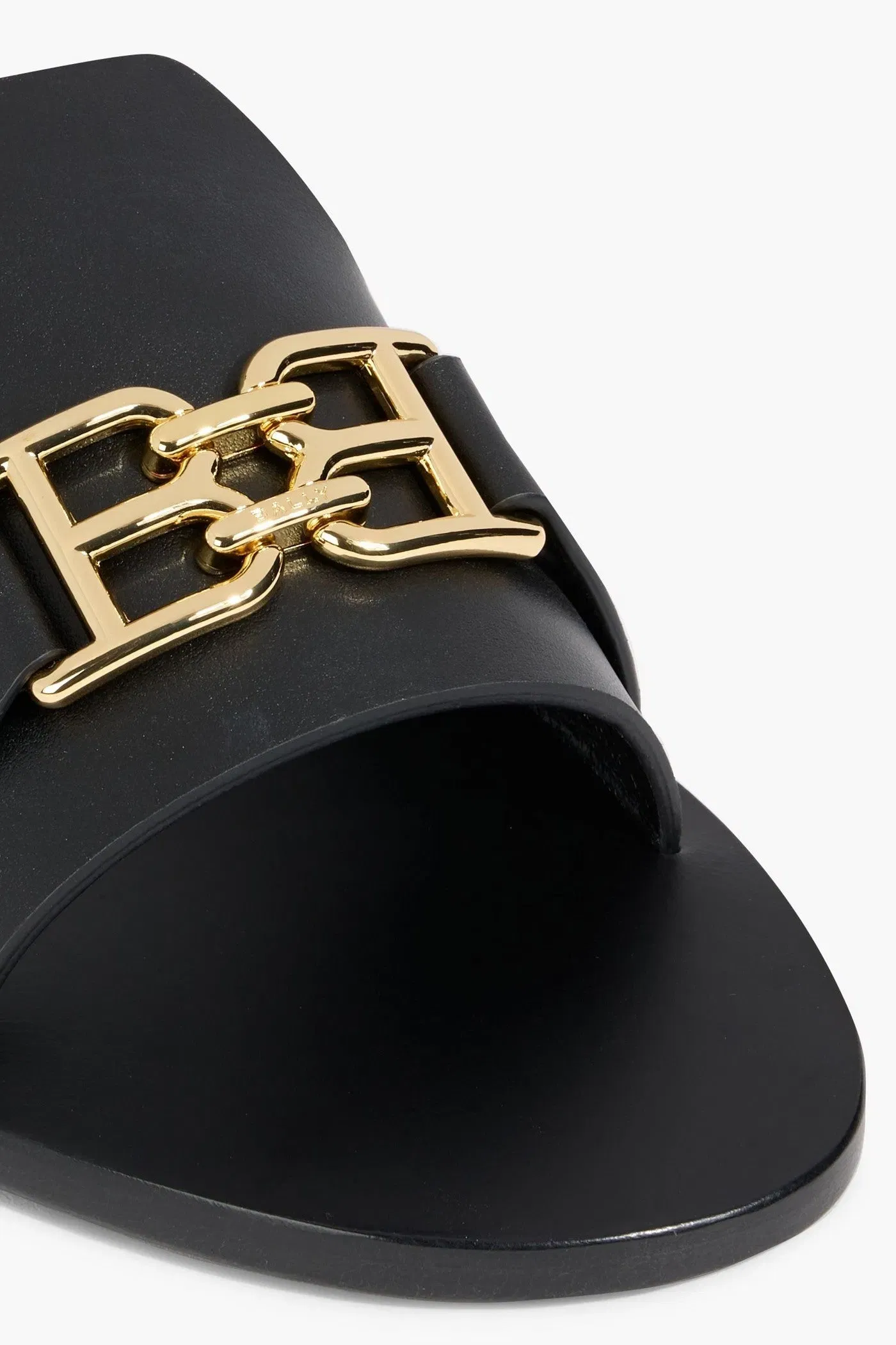 Bally Positano Embellished Leather Slides Black Women's