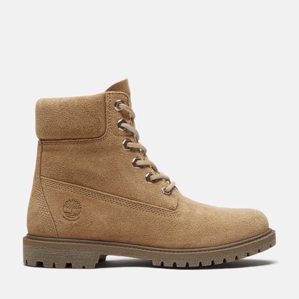 Timberland 6-Inch Waterproof Boot Beige Suede Women'S