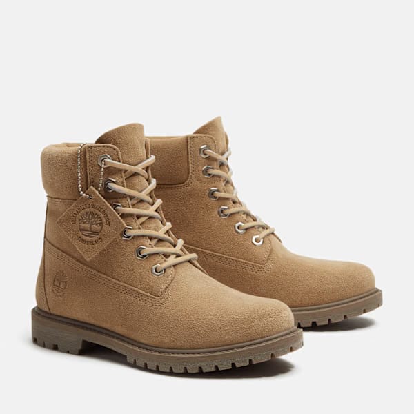 Timberland 6-Inch Waterproof Boot Beige Suede Women'S
