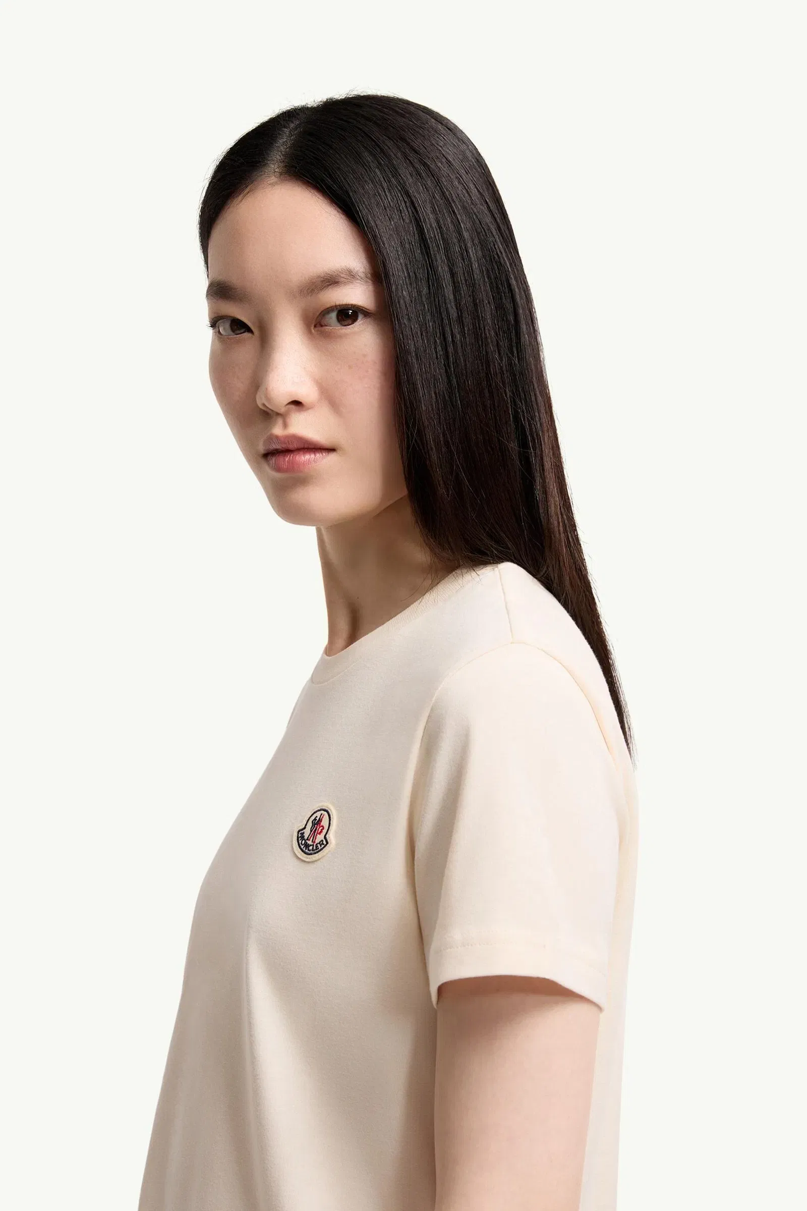 Moncler Logo Patch Cotton T-Shirt (Pack Of Three) White Ivory & Grey & Dark Lilac White Ivory & Grey & Dark Lilac