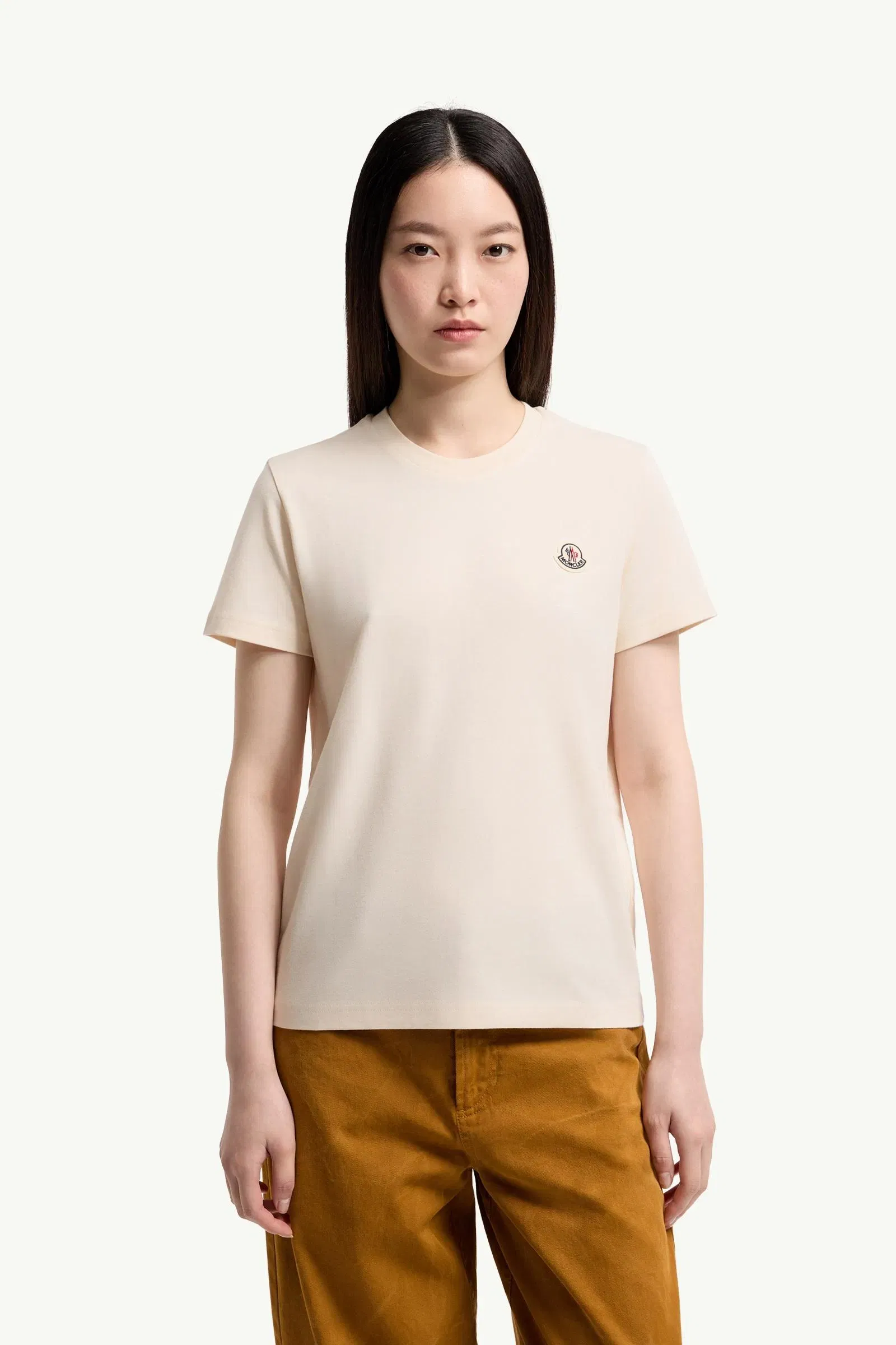 Moncler Logo Patch Cotton T-Shirt (Pack Of Three) White Ivory & Grey & Dark Lilac White Ivory & Grey & Dark Lilac