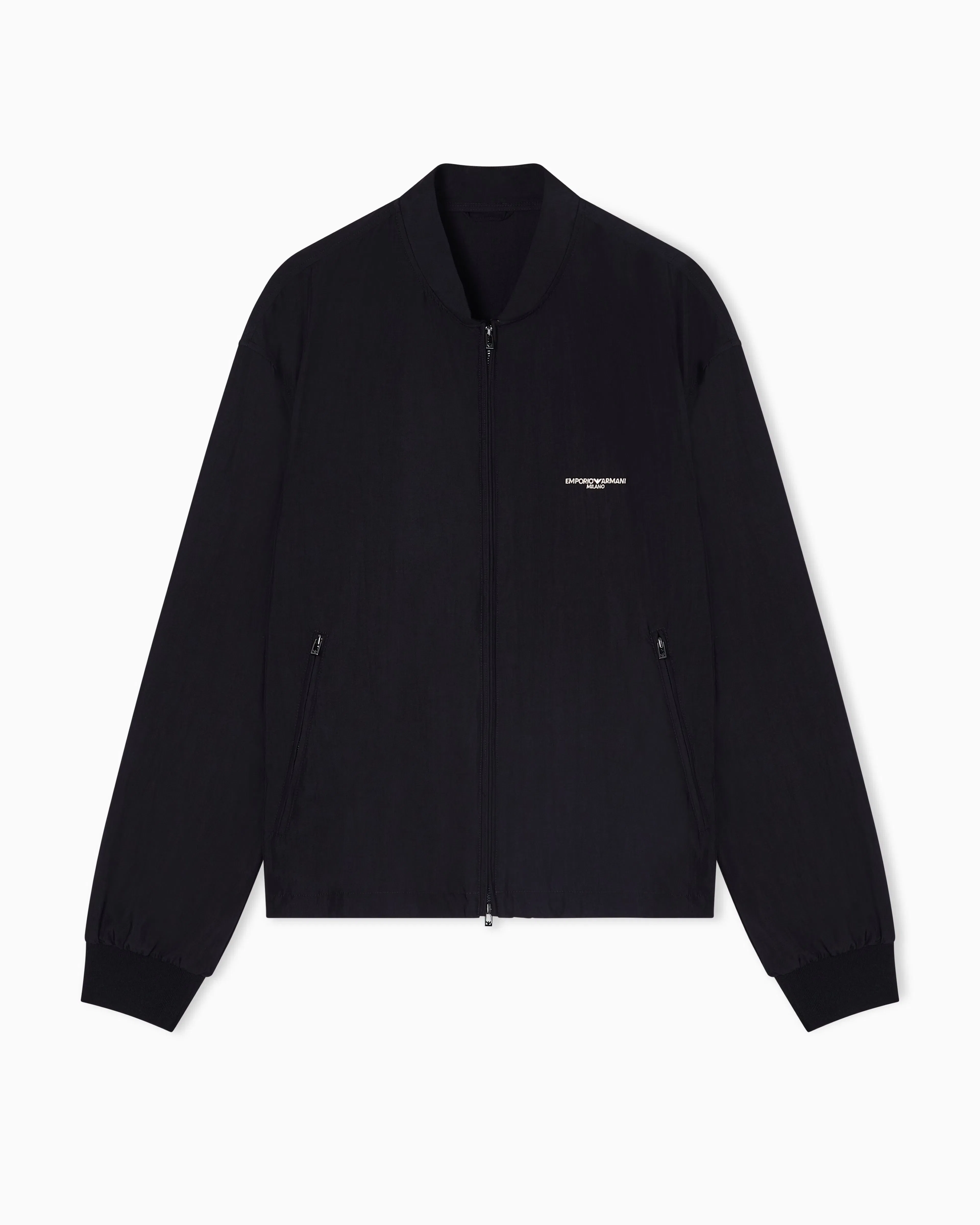 Emporio Armani Nylon blouson with micro logo embroidery