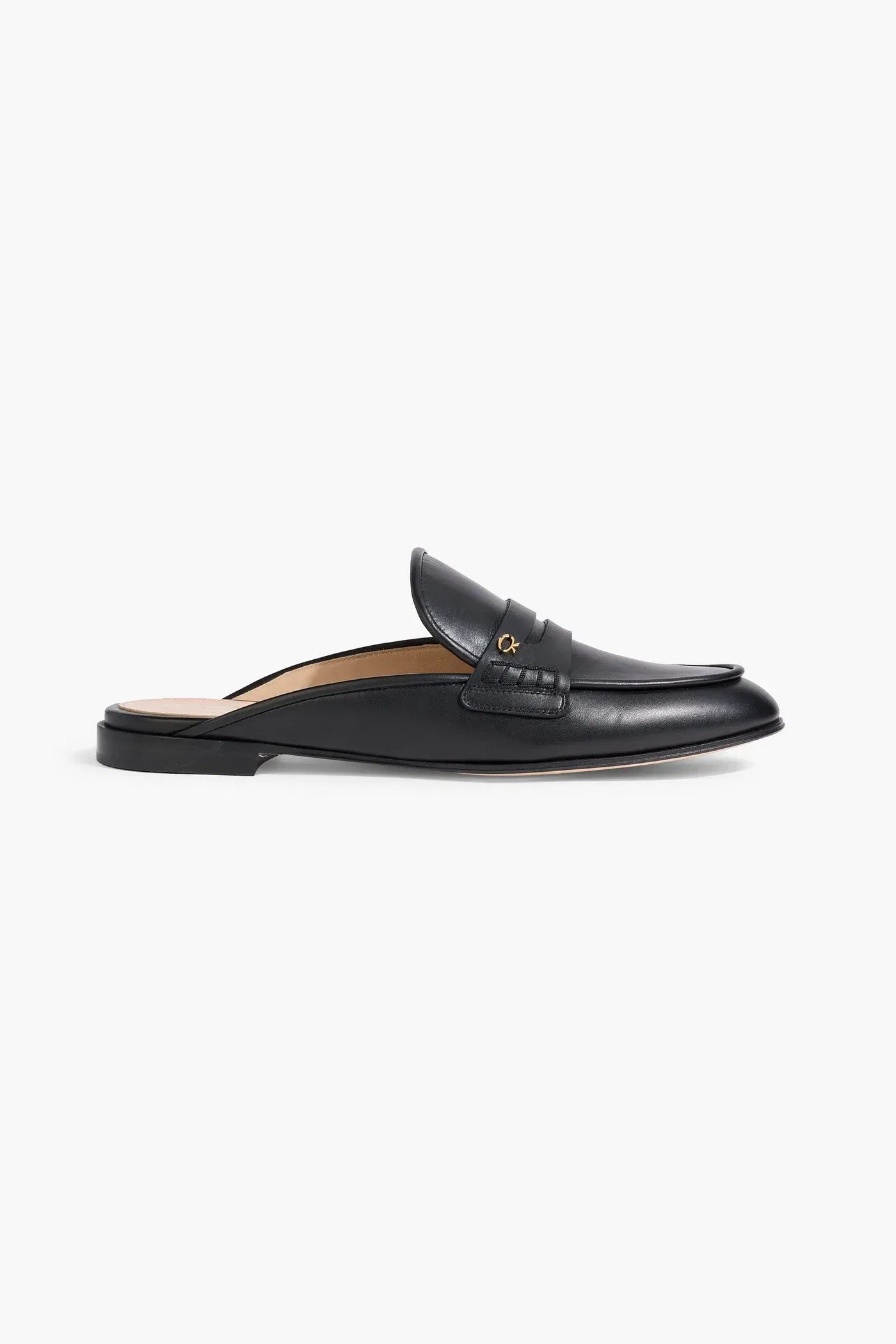 Gianvito Rossi Florio Leather Slippers Black Women's