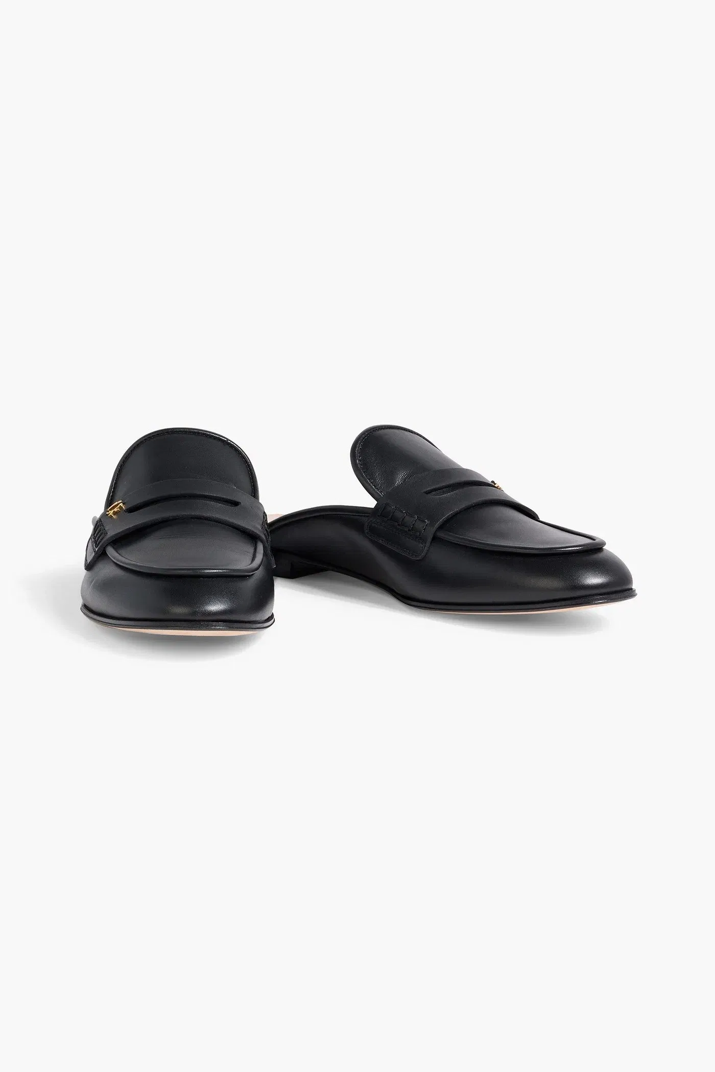 Gianvito Rossi Florio Leather Slippers Black Women's