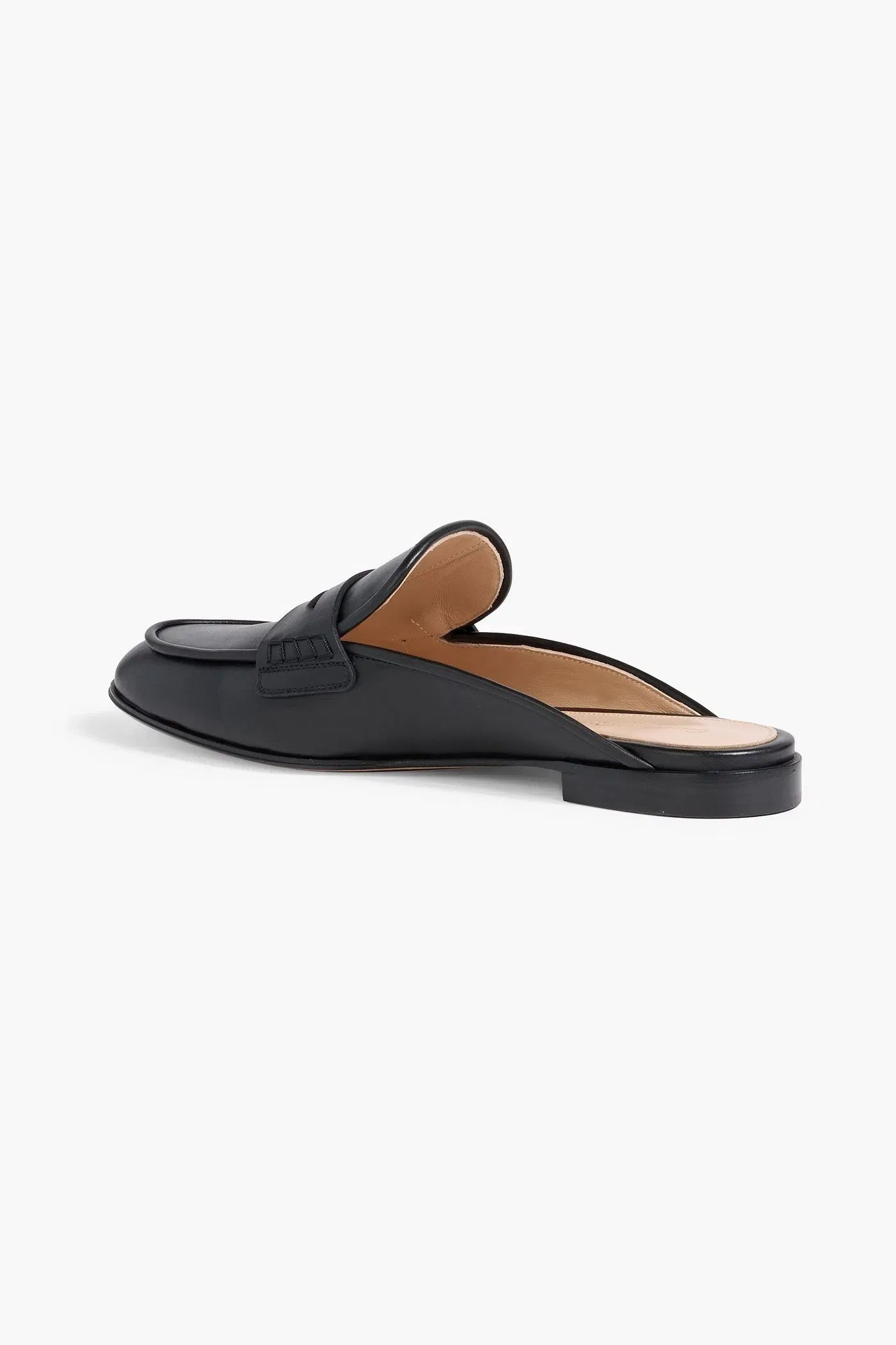 Gianvito Rossi Florio Leather Slippers Black Women's