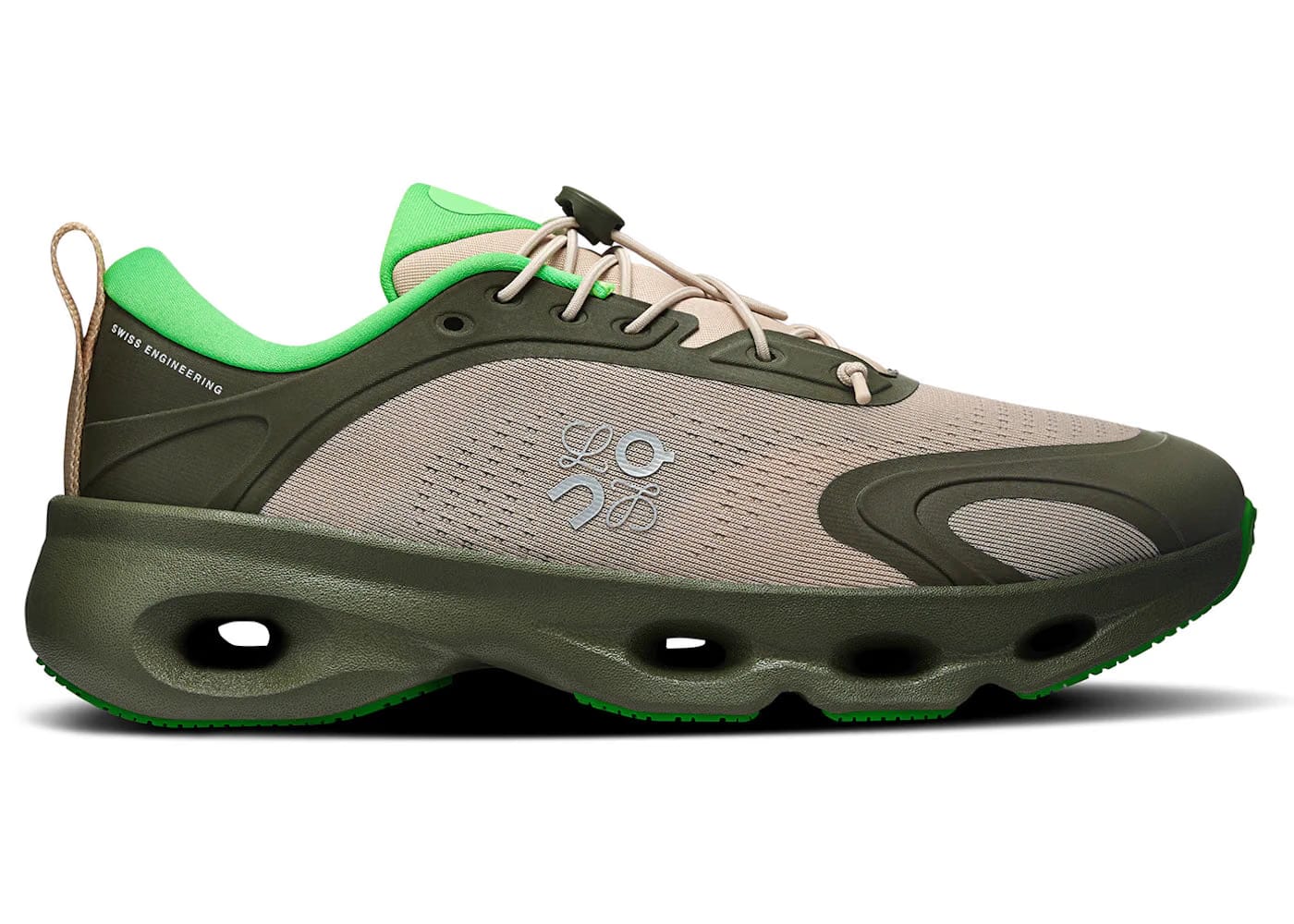 On Running Cloudsolo Loewe Khaki Green Sand Womens