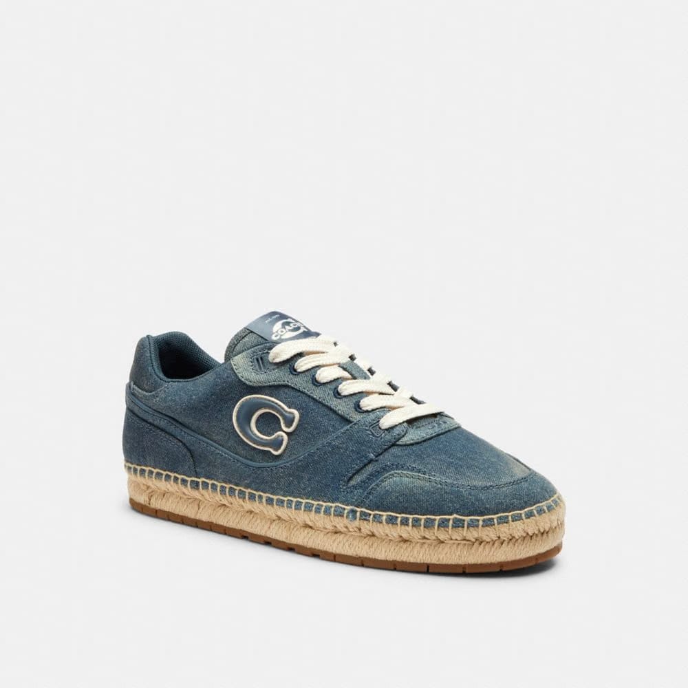 Women's Coach Soho Espadrille Sneaker In Loved Denim Denim