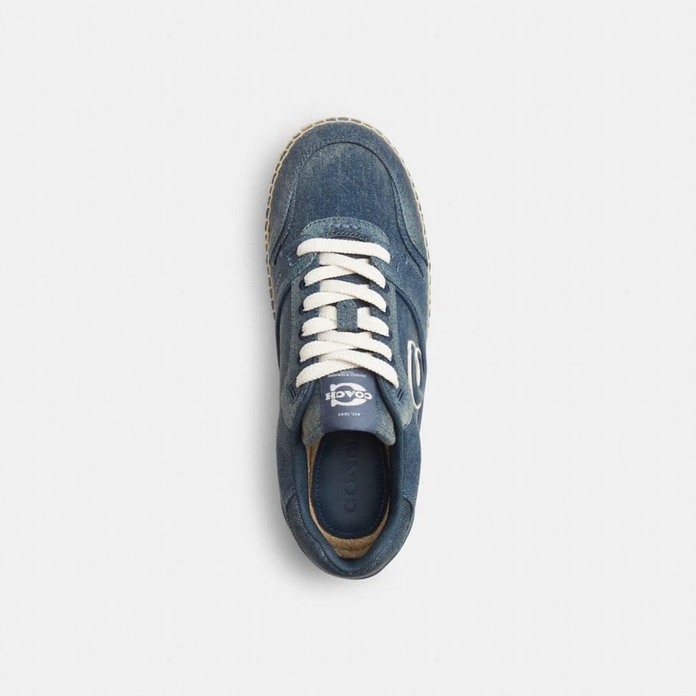 Women's Coach Soho Espadrille Sneaker In Loved Denim Denim