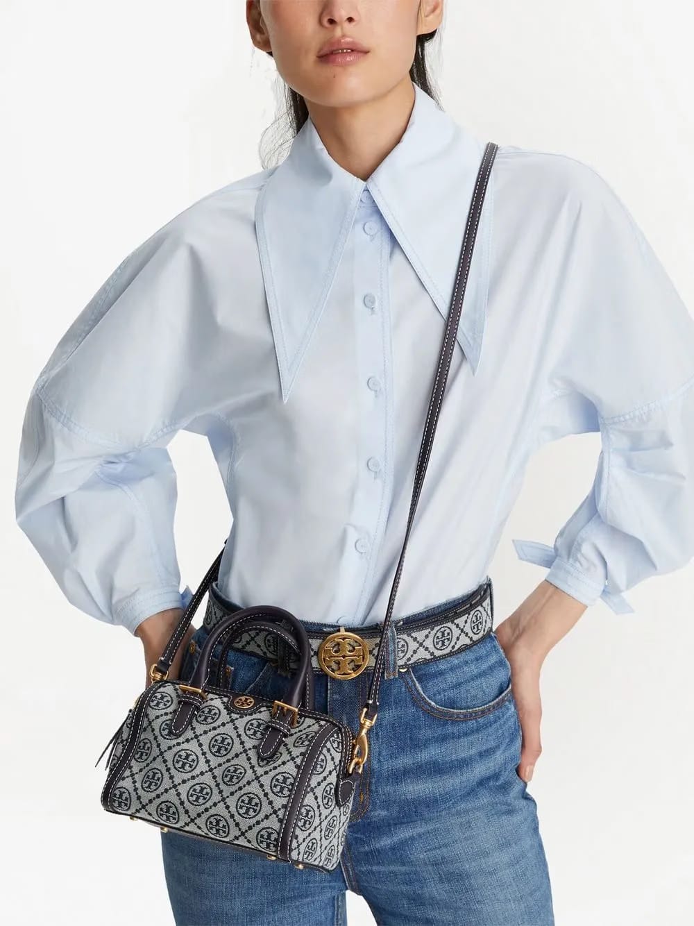 T Monogram barrel bag