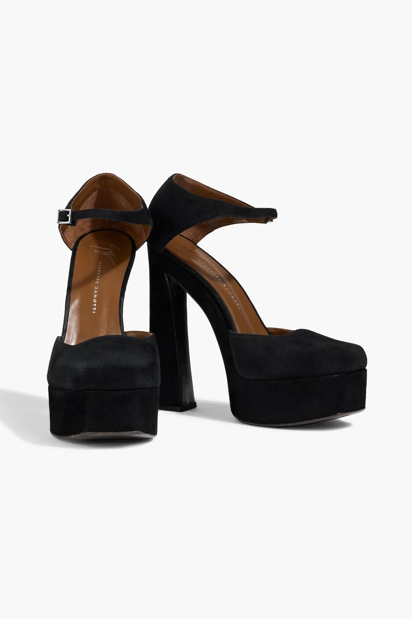 Giuseppe Zanotti Guendaline Suede Platform Pumps Black Women's