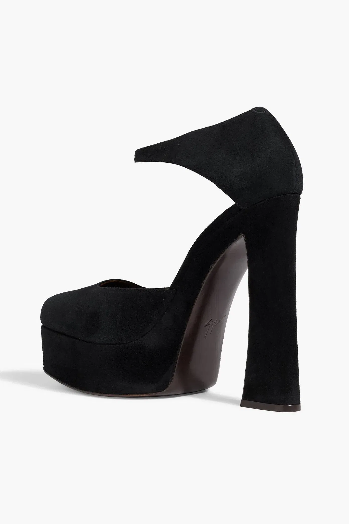 Giuseppe Zanotti Guendaline Suede Platform Pumps Black Women's