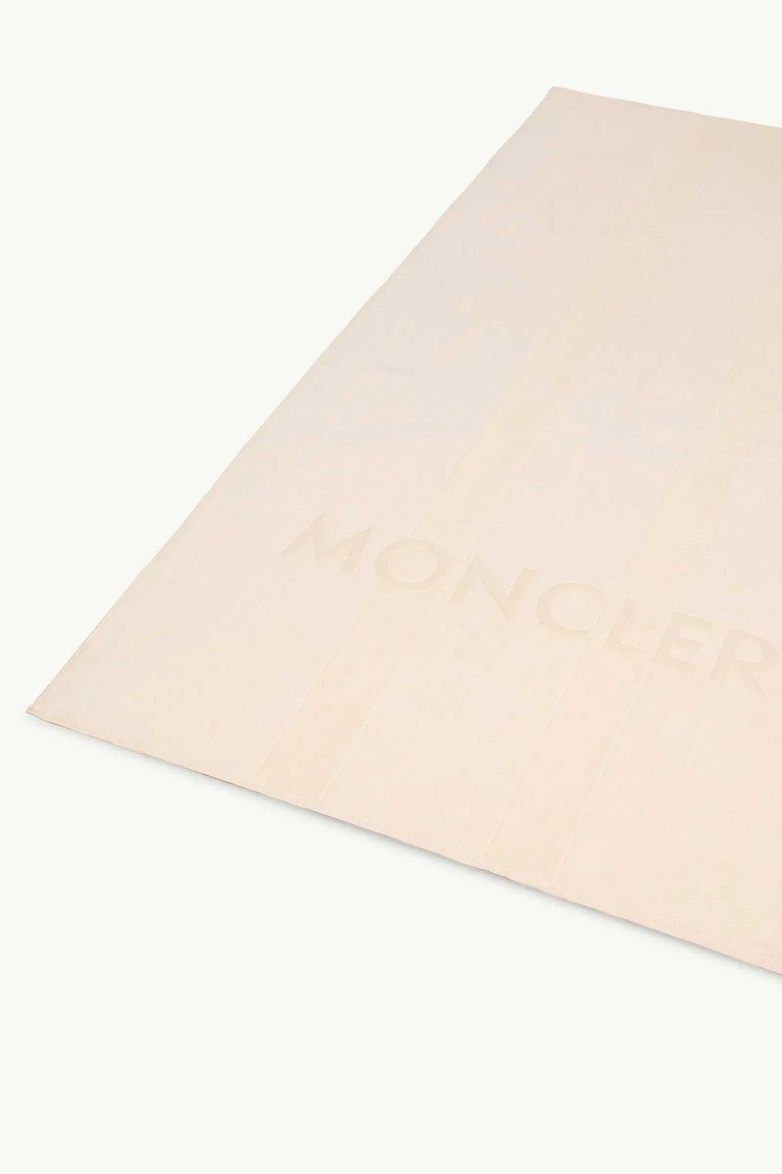 Moncler Logo Cotton Beach Towel Light Beige Light Beige