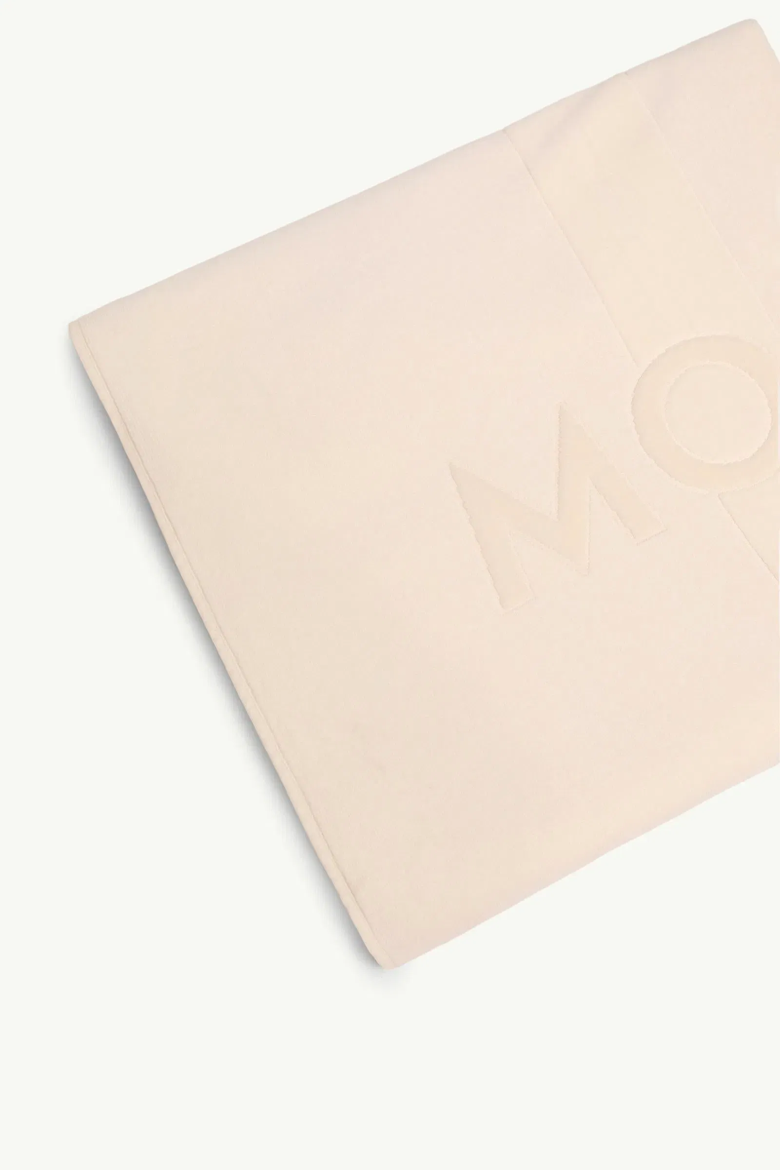 Moncler Logo Cotton Beach Towel Light Beige Light Beige
