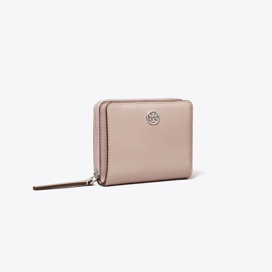 Tory Burch Robinson Spazzolato Bi-Fold Wallet Primrose