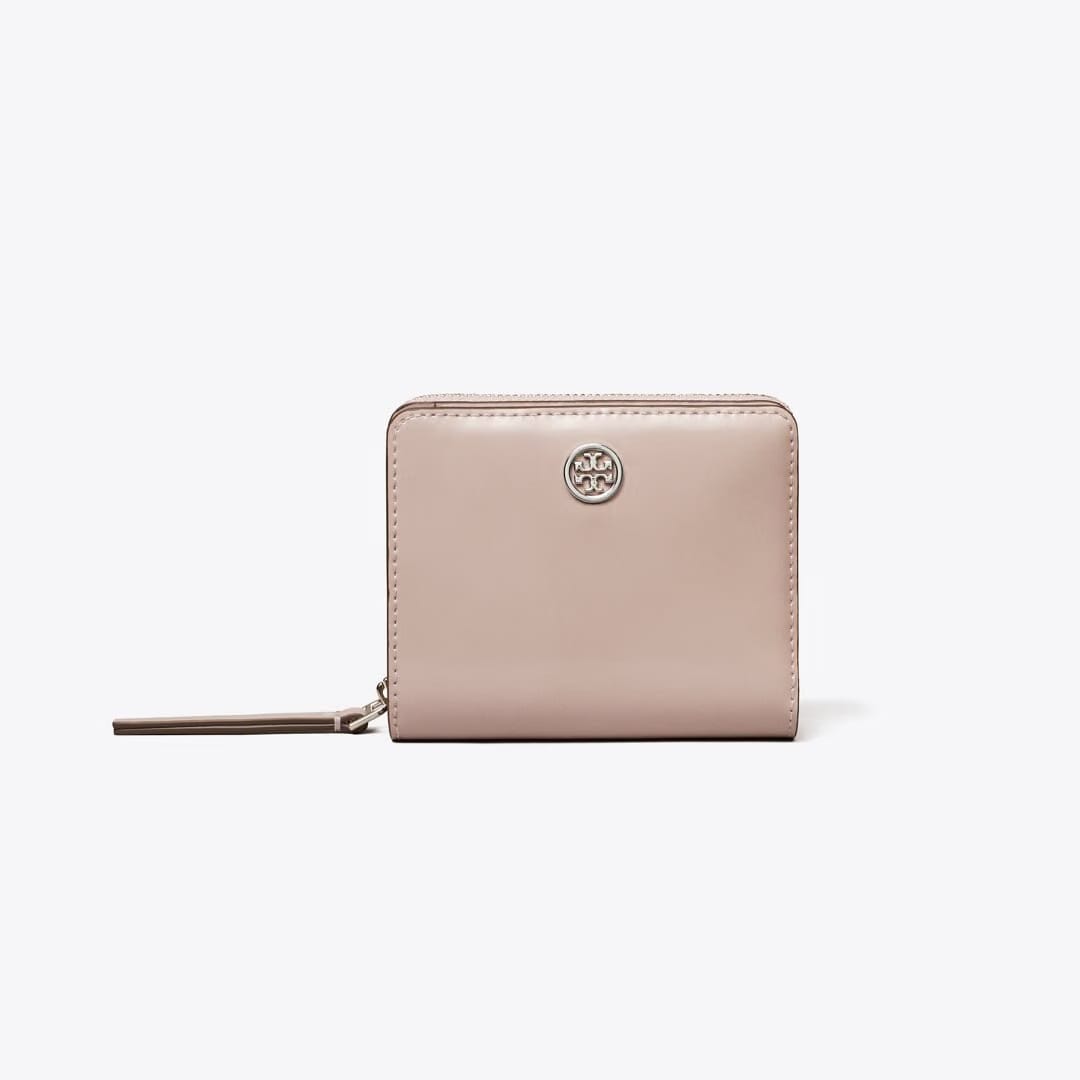 Tory Burch Robinson Spazzolato Bi-Fold Wallet Primrose