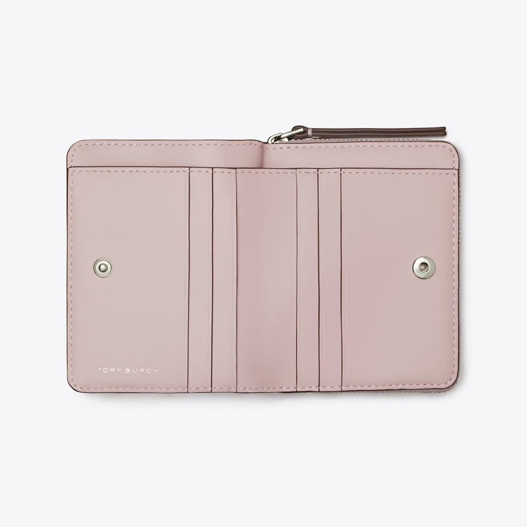 Tory Burch Robinson Spazzolato Bi-Fold Wallet Primrose