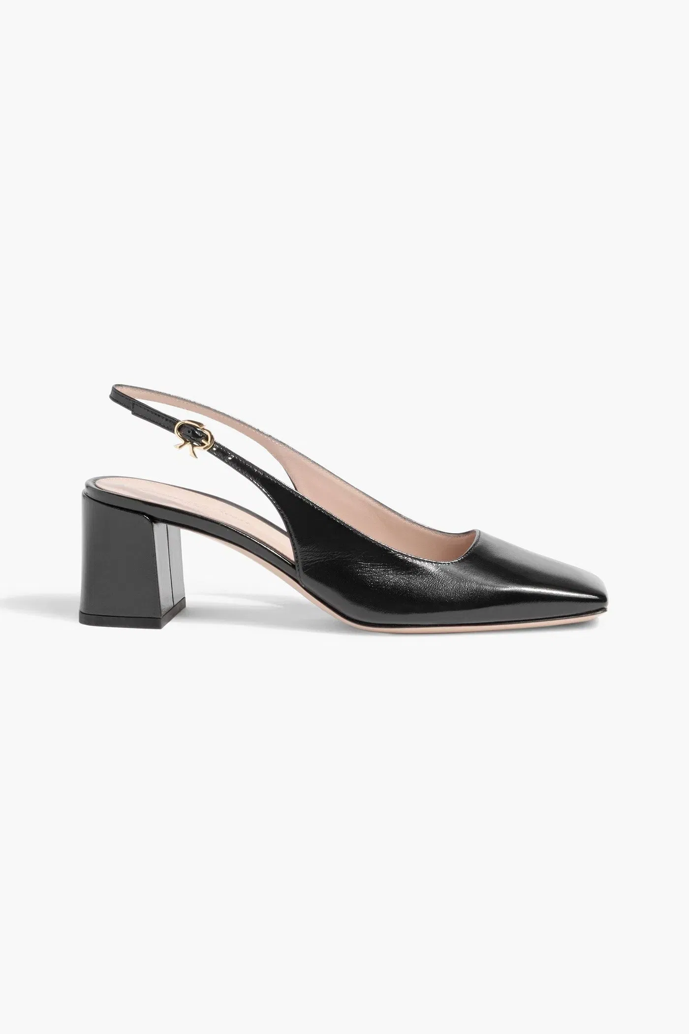 Gianvito Rossi Freeda 55 Leather Slingback Pumps Black Women's
