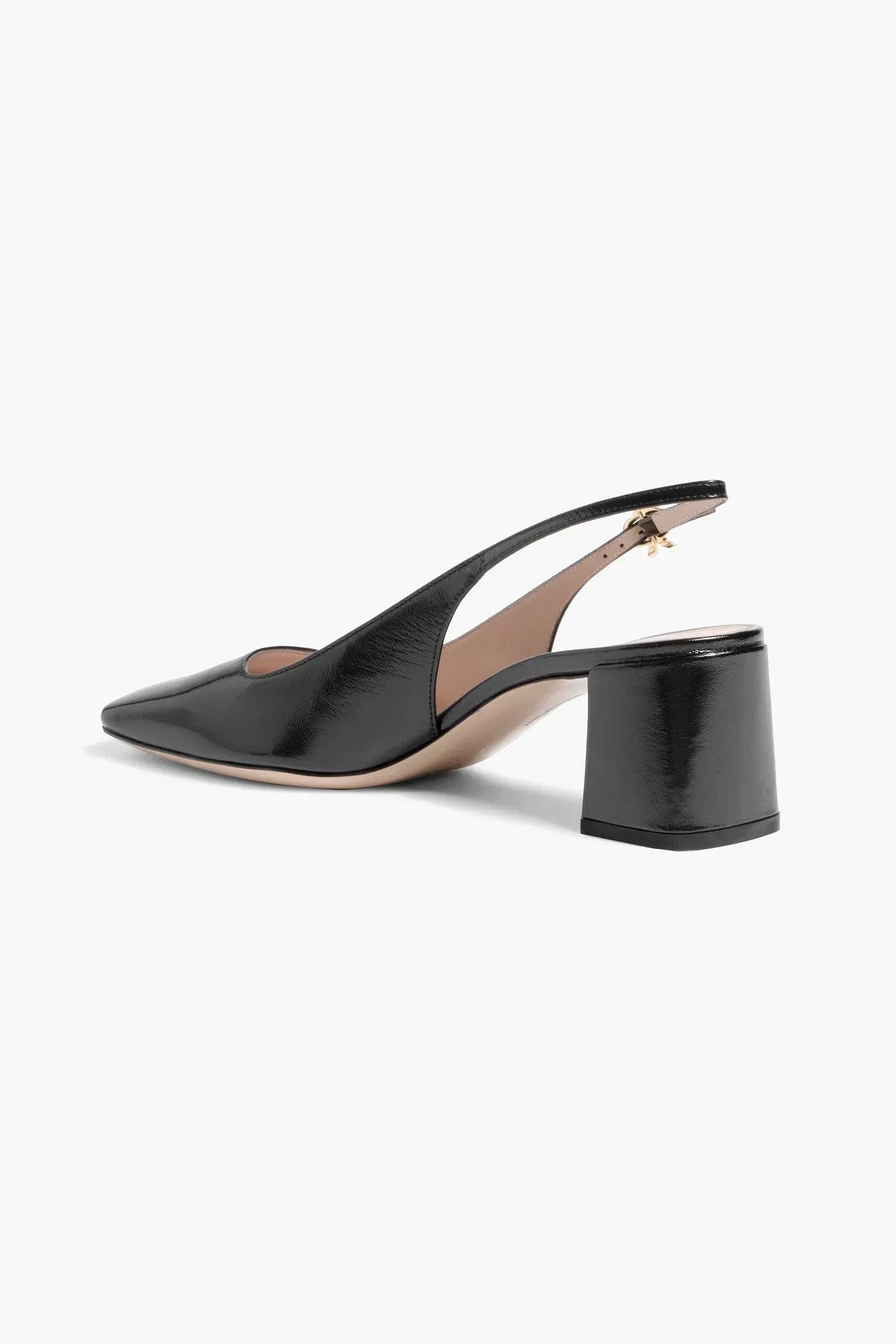 Gianvito Rossi Freeda 55 Leather Slingback Pumps Black Women's