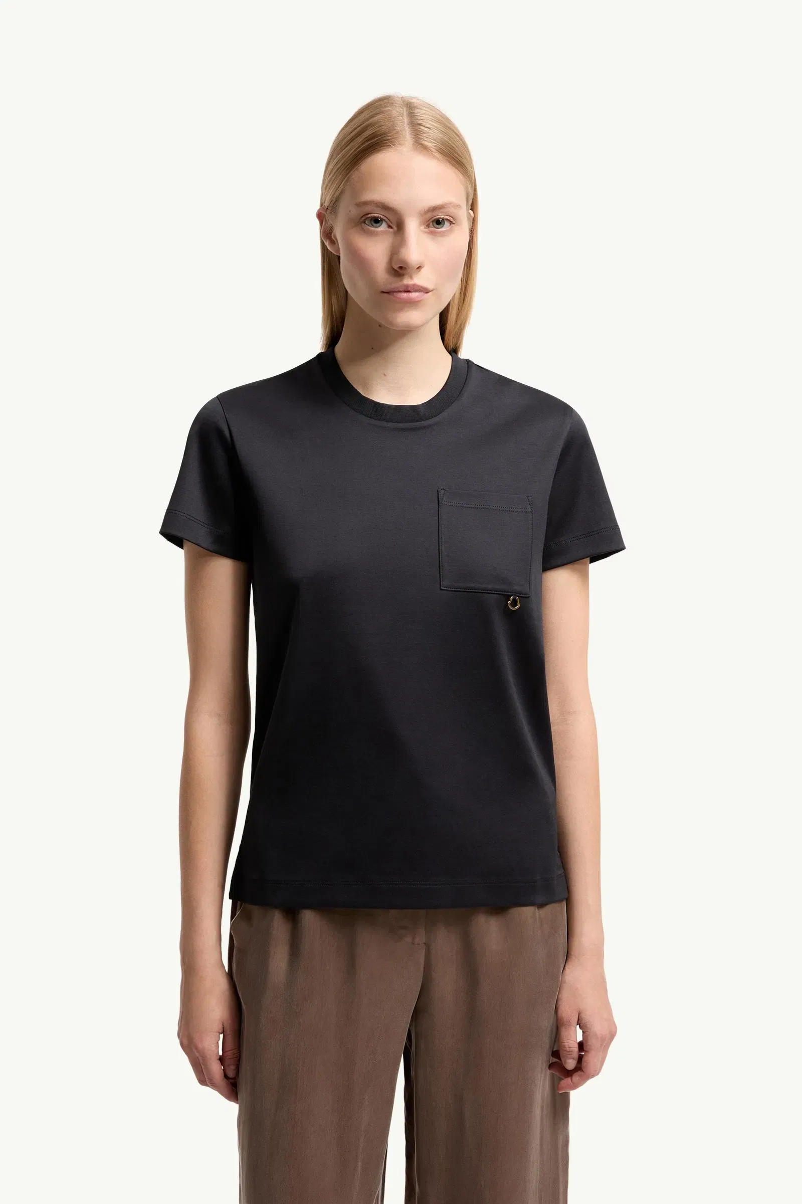 Moncler Metal Logo Cotton T-Shirt Dark Blue Dark Blue