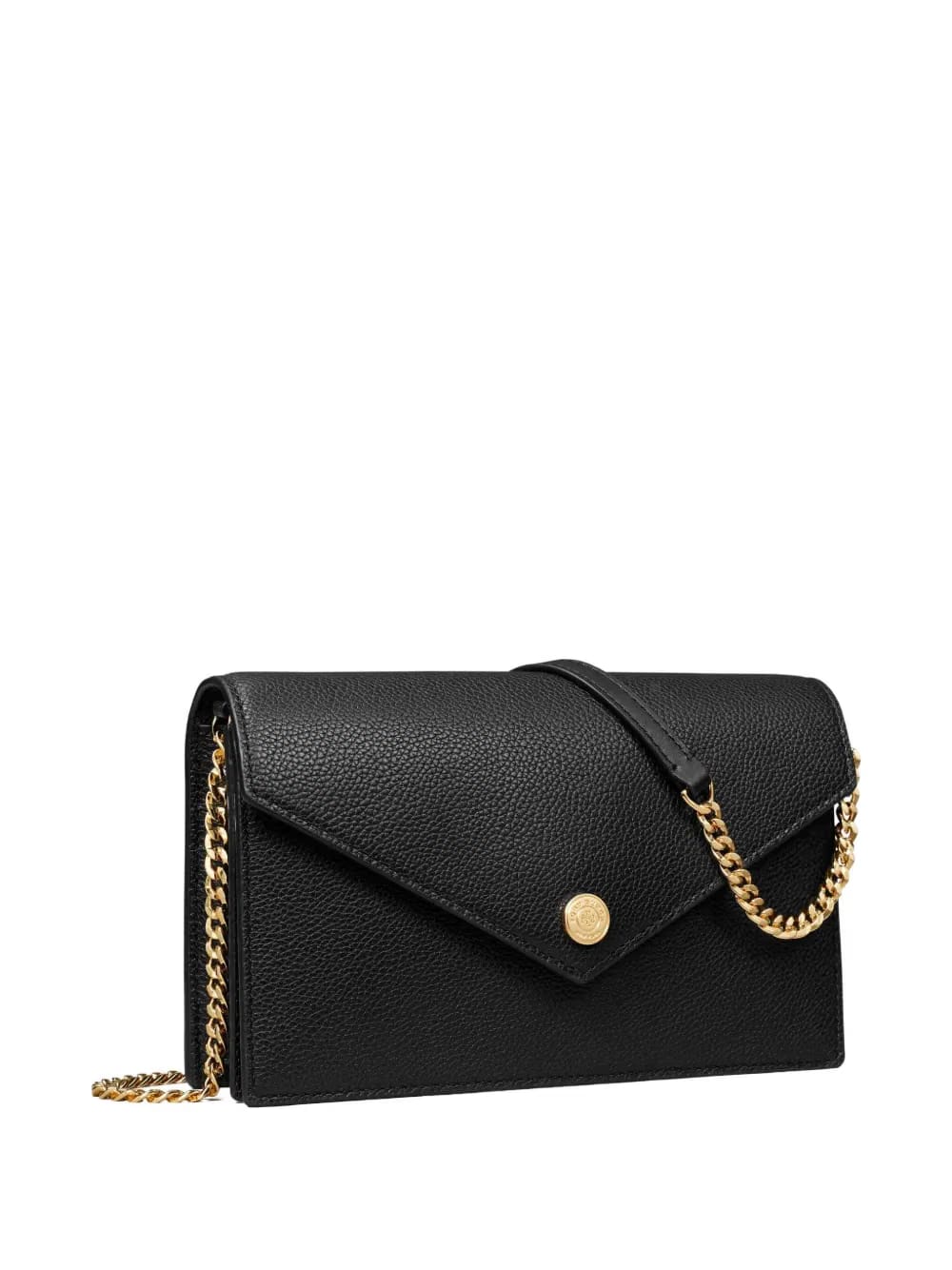 grained leather envelope clutch bag