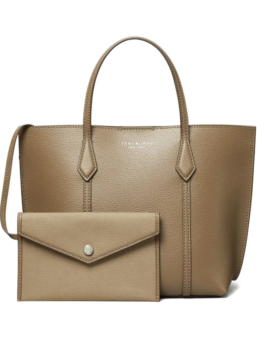 textured leather tote bag