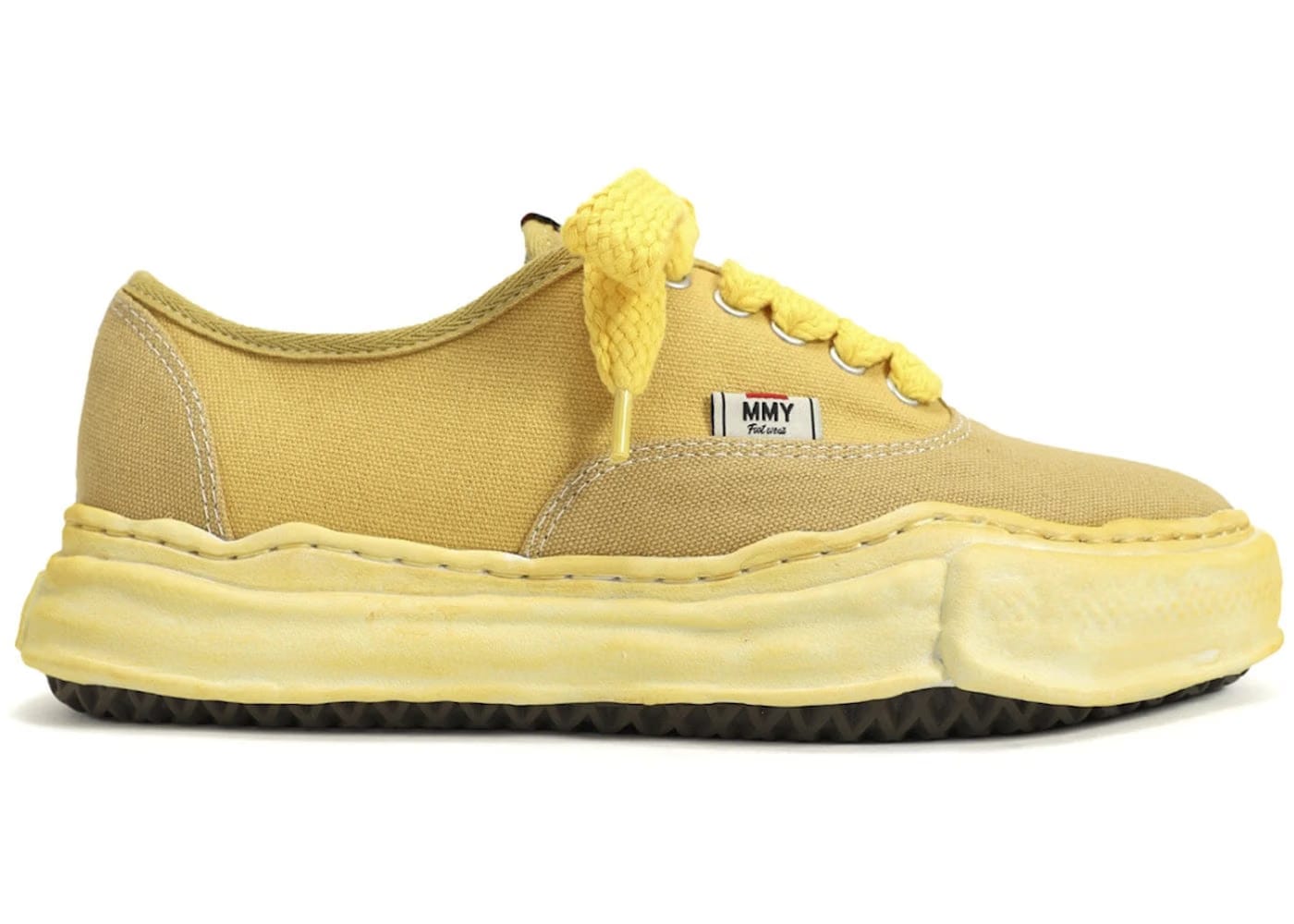 Maison Mihara Yasuhiro Baker Og Sole Over Dyed Canvas Low Yellow