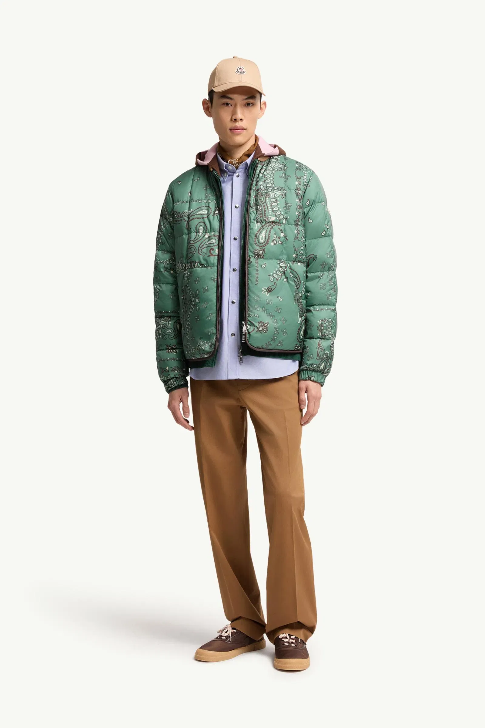 Moncler Tailored Cotton Pants Camel Beige Camel Beige