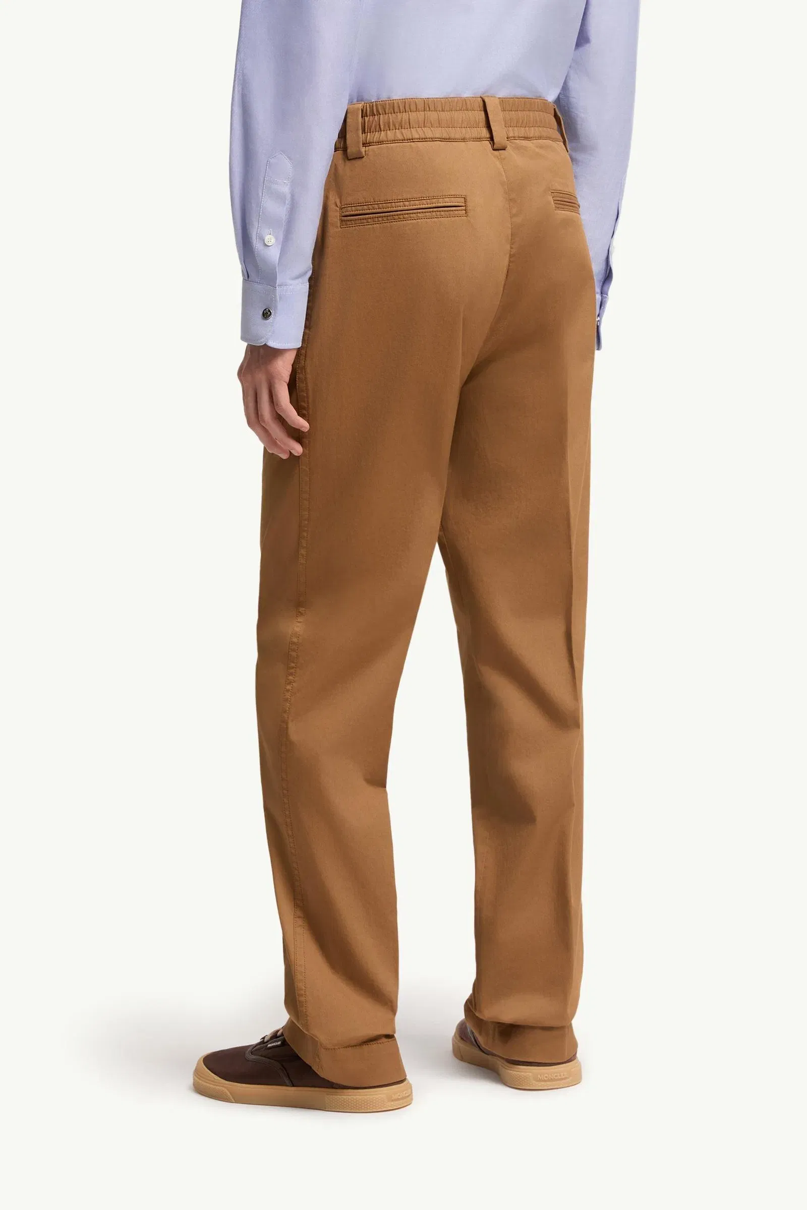 Moncler Tailored Cotton Pants Camel Beige Camel Beige