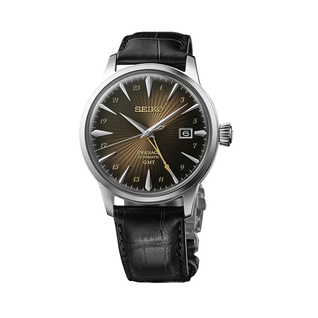 Seiko Presage Cocktail Time Gmt - Brown - SSK039J1