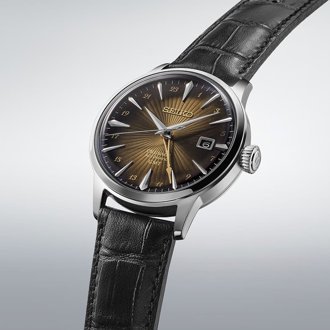 Seiko Presage Cocktail Time Gmt - Brown - SSK039J1