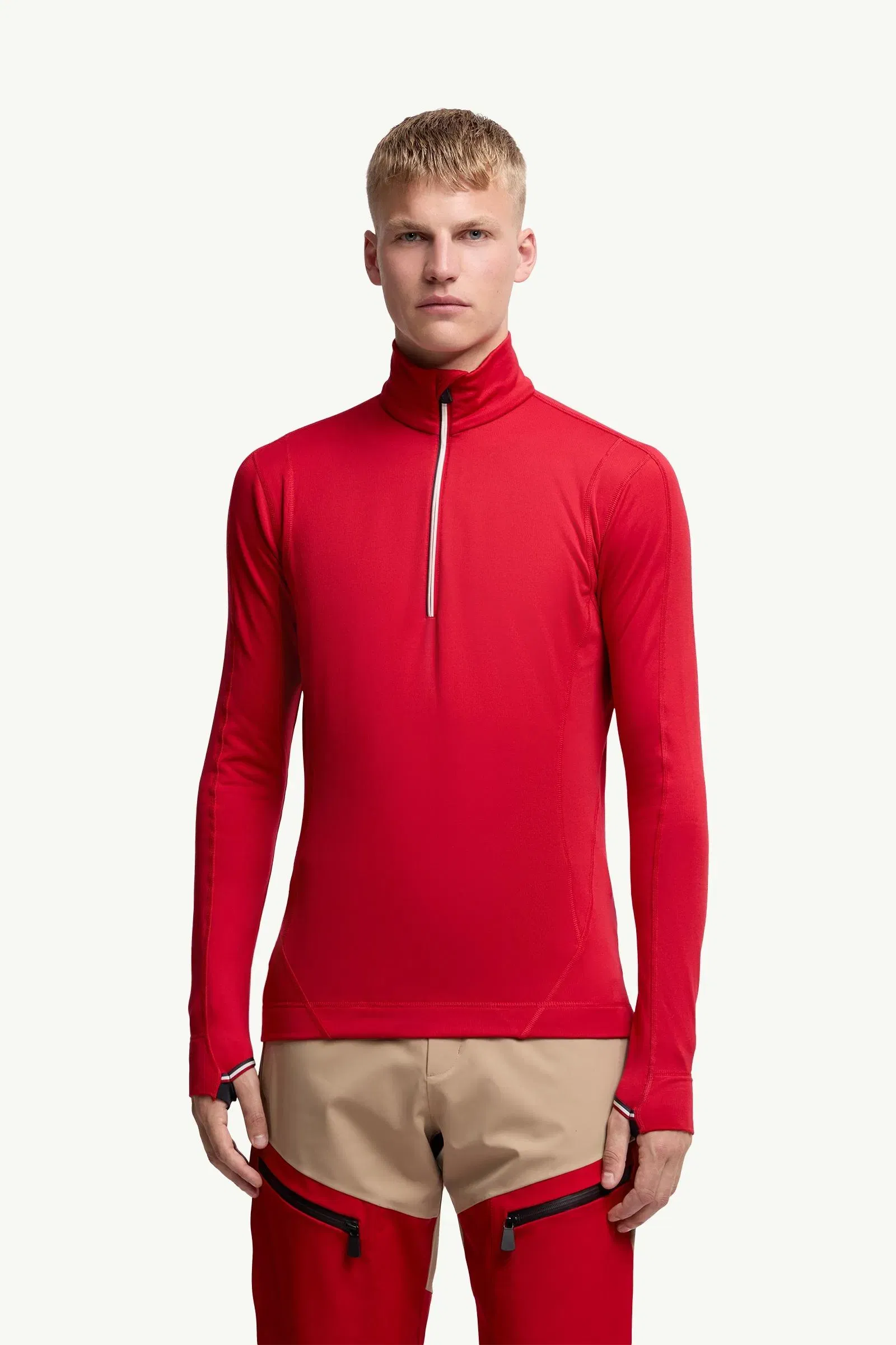 Moncler Polartec® Half-Zip Sweatshirt Red Red