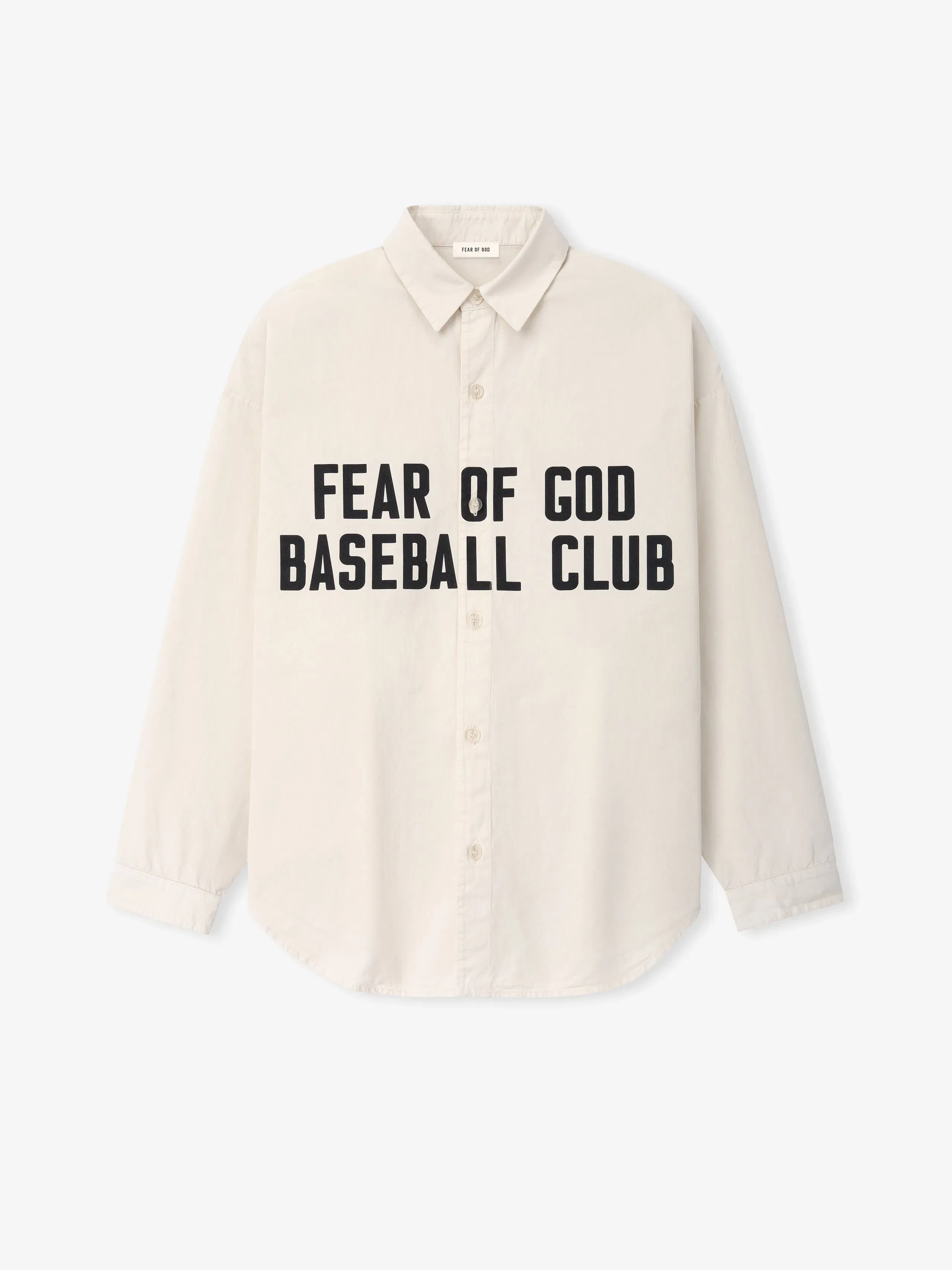 Essentials Garment Dyed Cotton Relaxed Shirt Natural