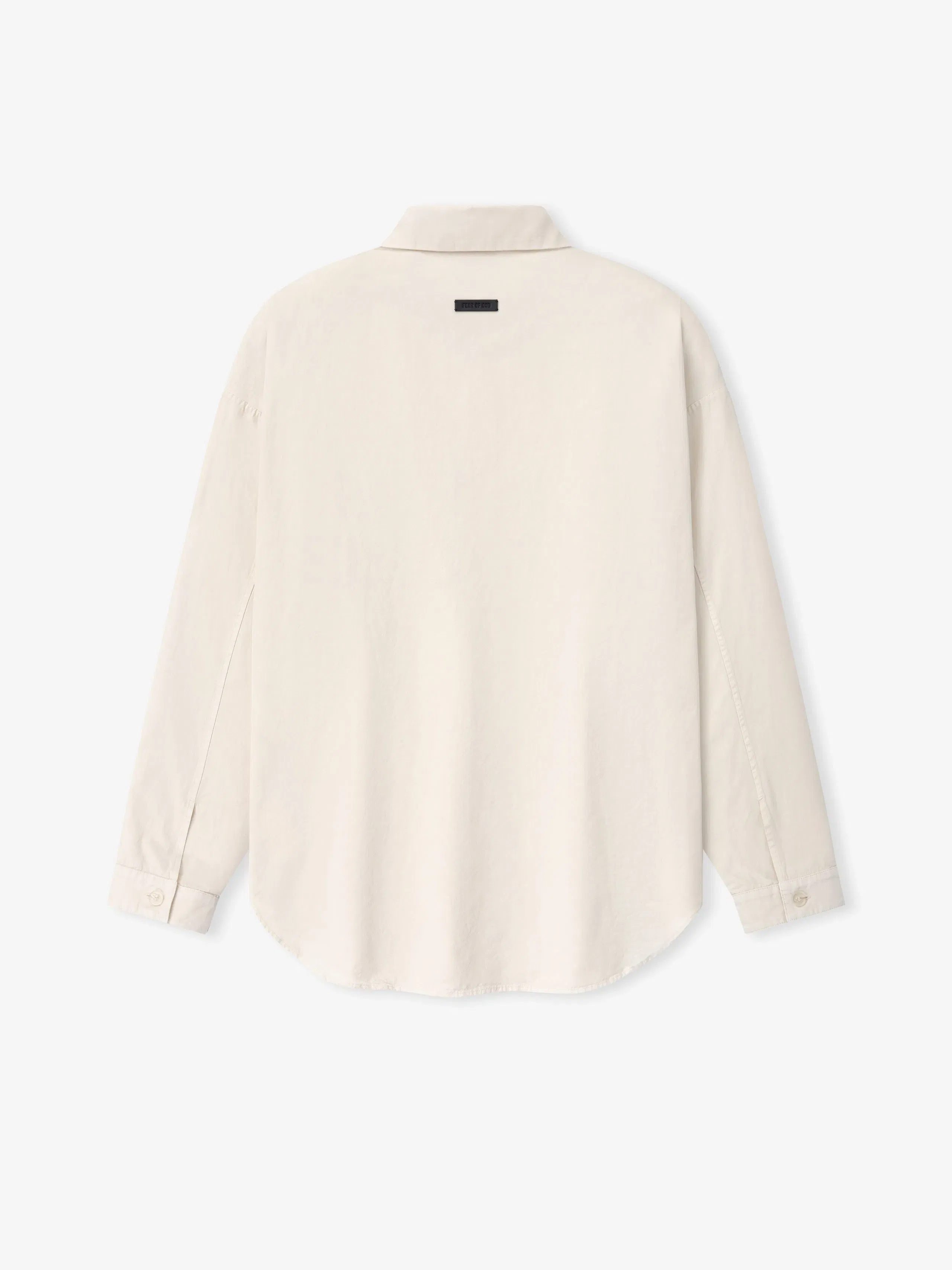 Essentials Garment Dyed Cotton Relaxed Shirt Natural