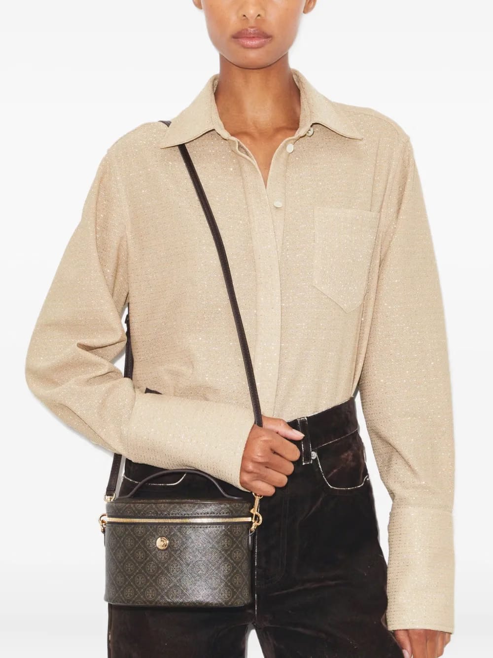 monogram coated vanity mini bag