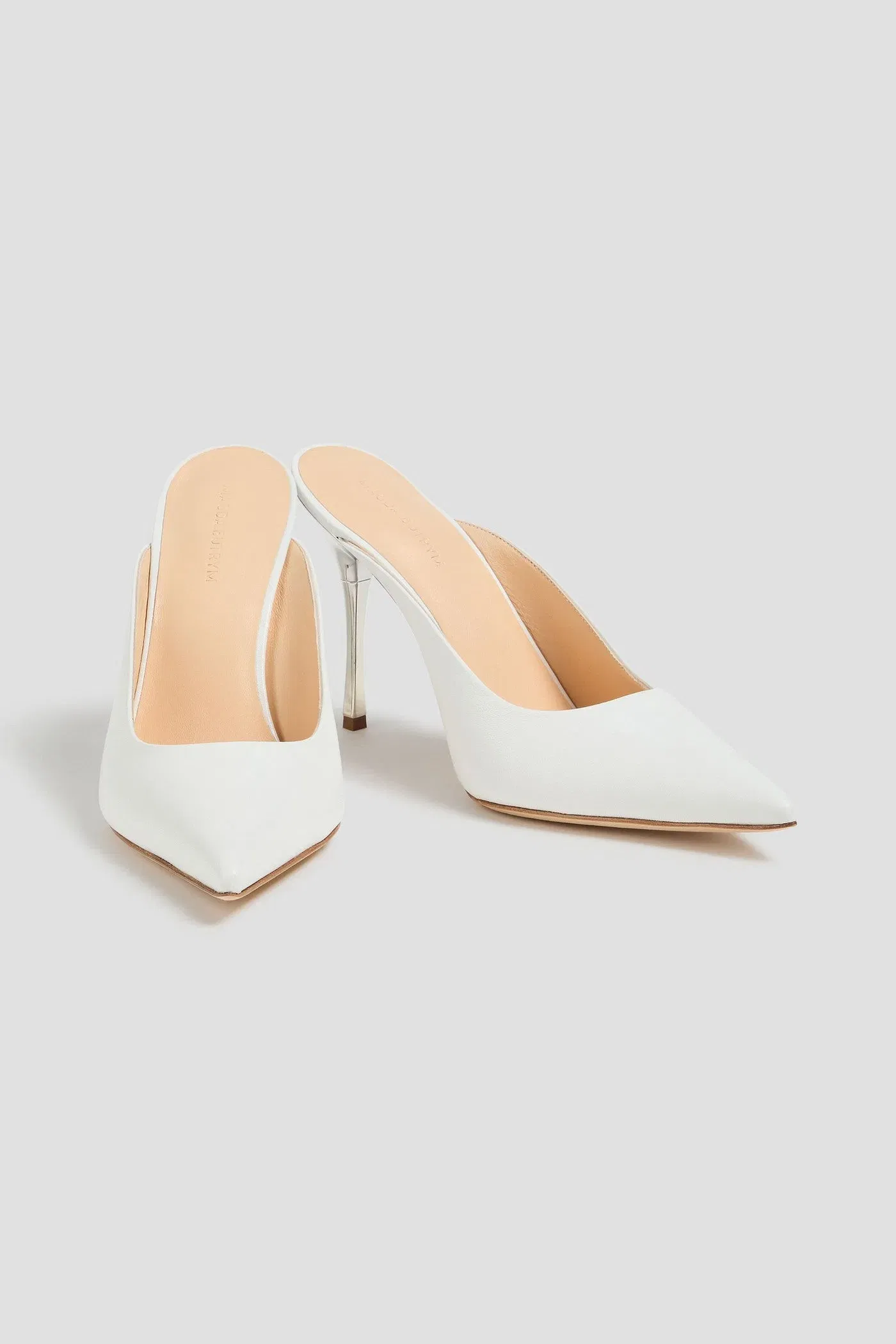 Magda Butrym Leather Mules White Women's