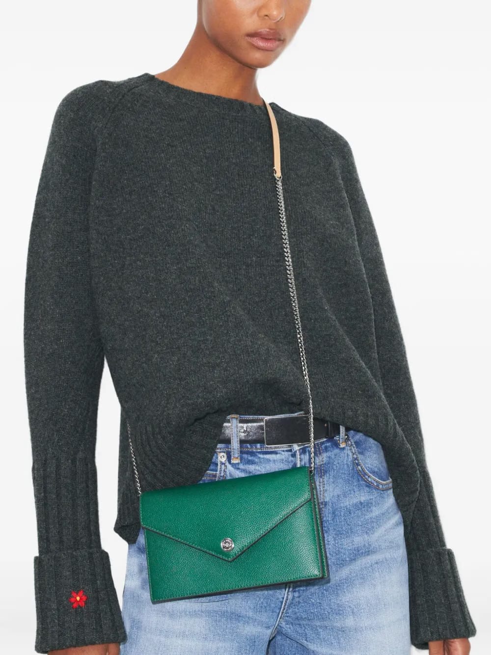 pebble envelope chain mini bag