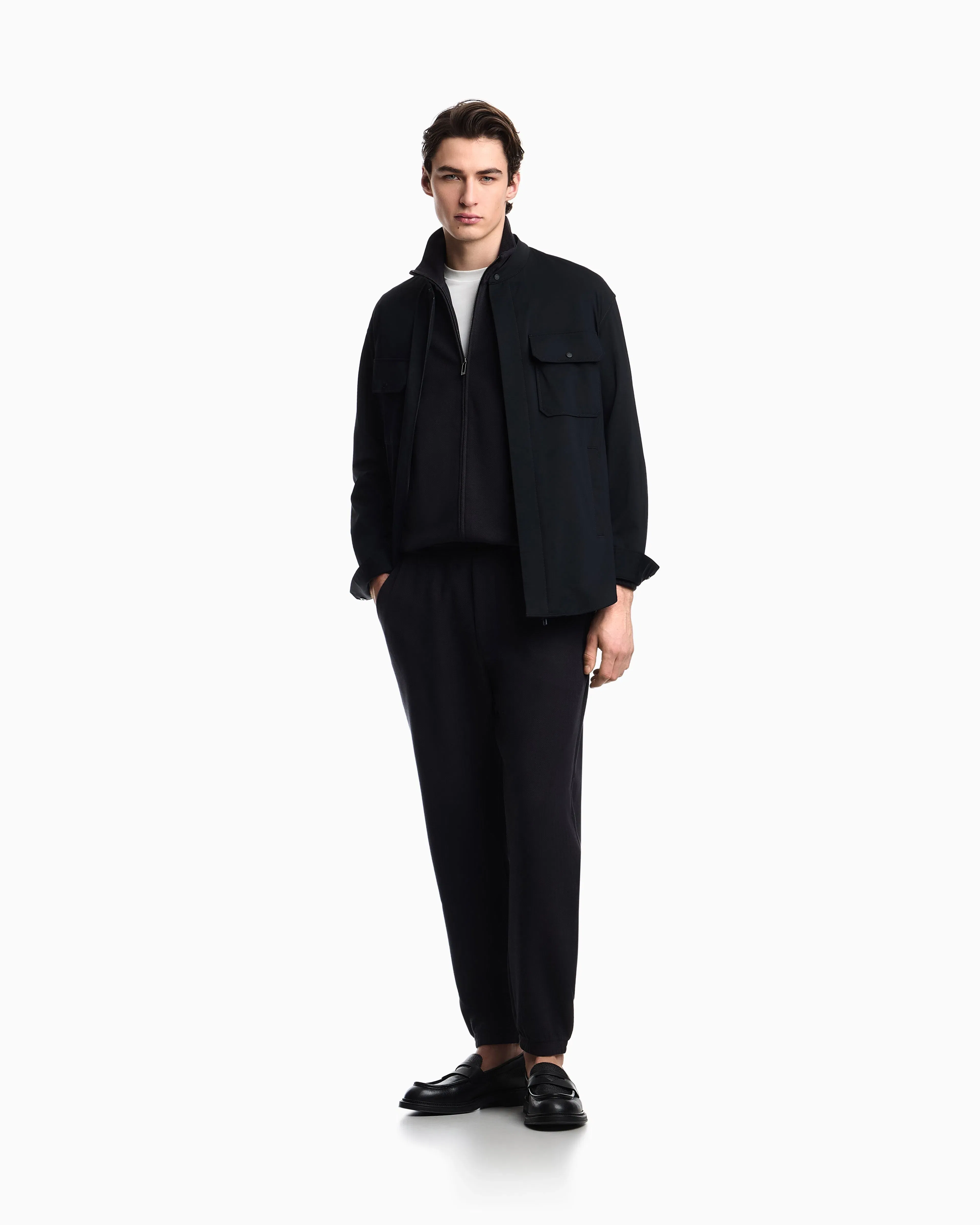 Emporio Armani Lyocell-blend jacquard interlock jersey joggers