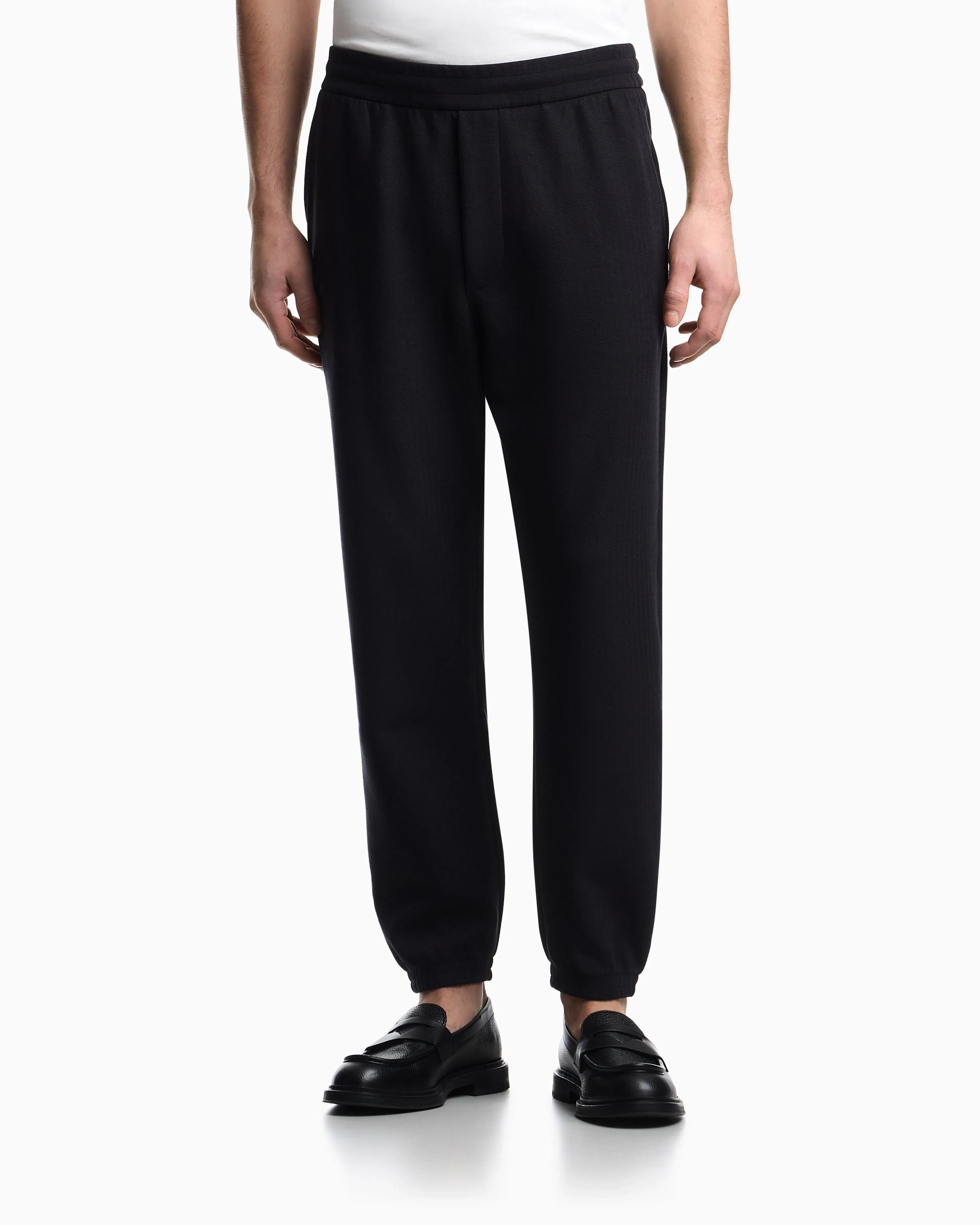 Emporio Armani Lyocell-blend jacquard interlock jersey joggers