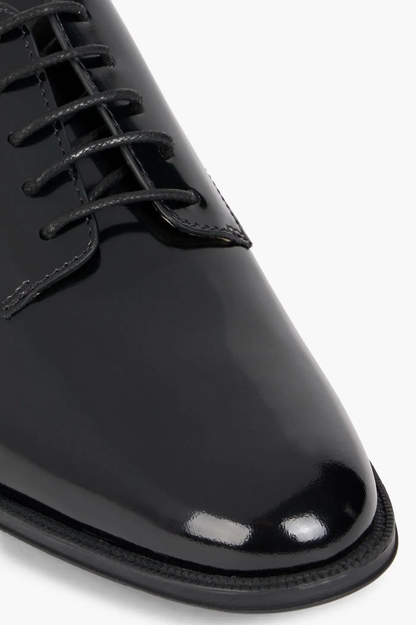 Tod's Glossed-Leather Brogues Black Women's