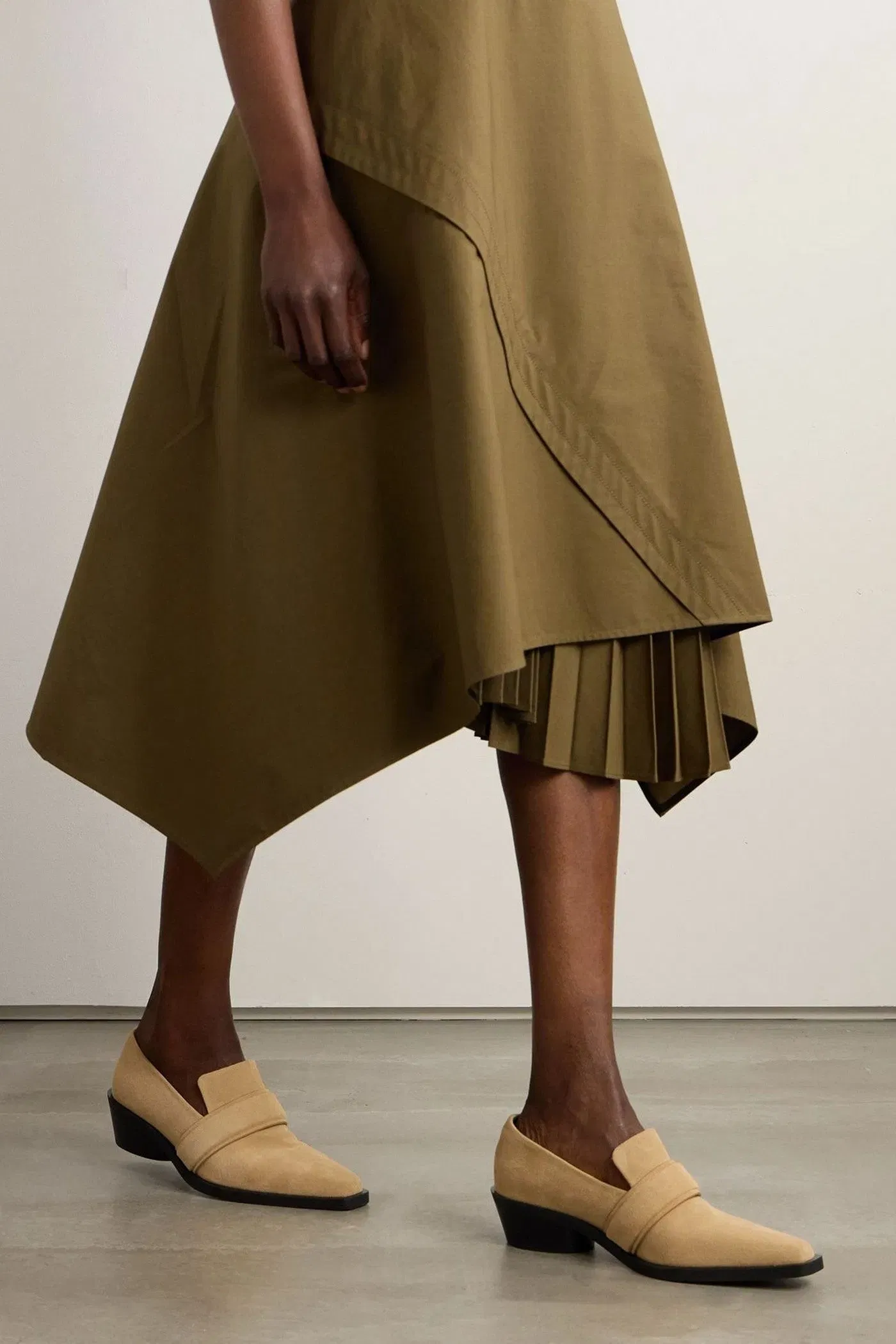Proenza Schouler Bronco Suede Loafers Sand Women's