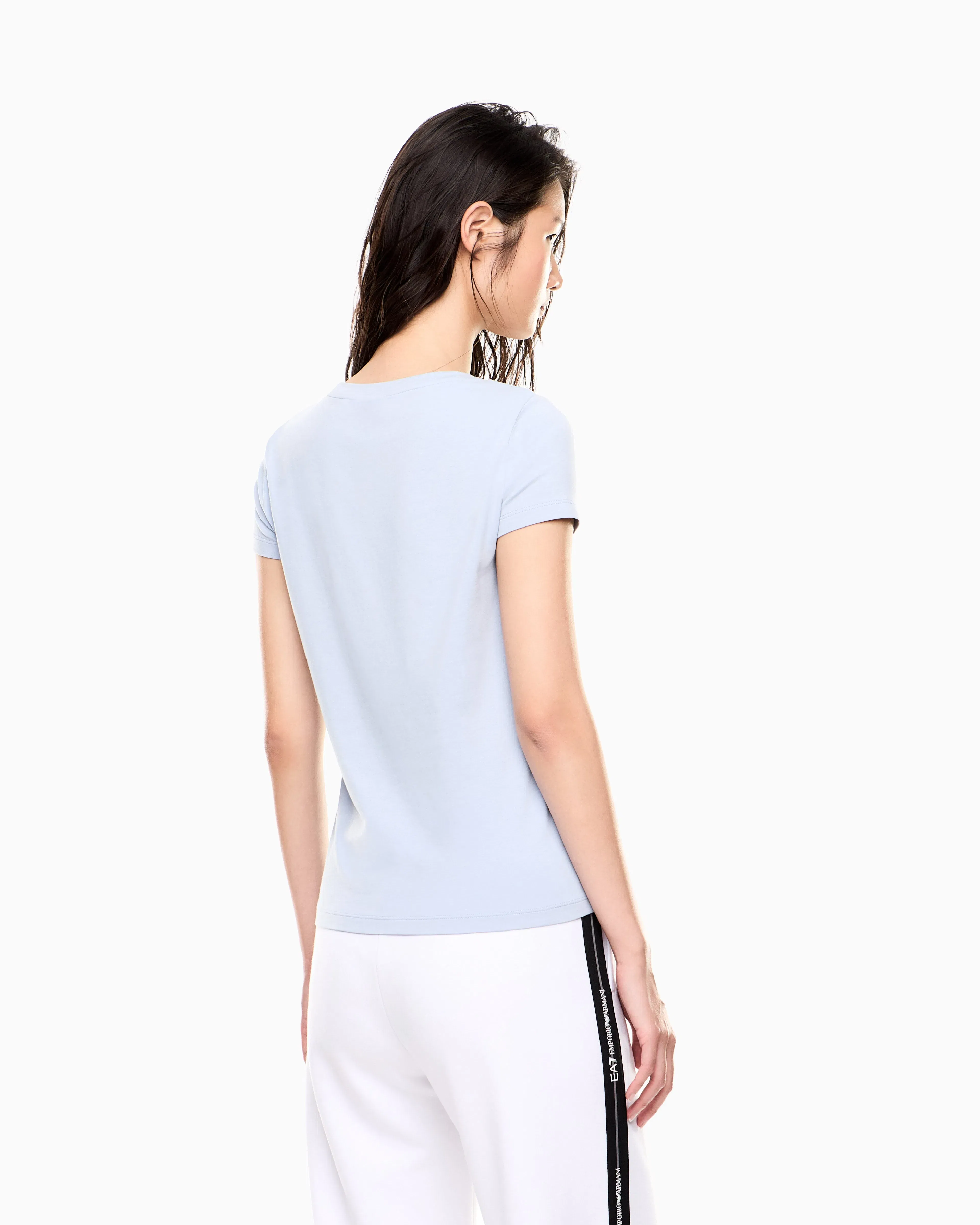 EA7 T-shirt "Logo Series" slim fit short sleeve cotton jersey