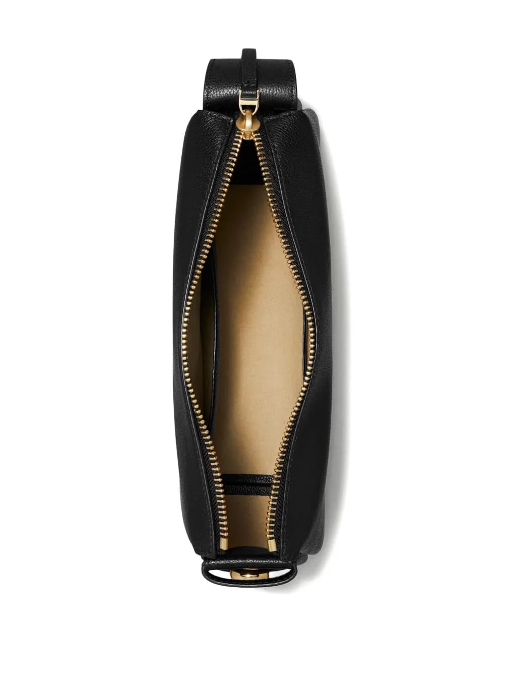 Romy curved-flap shoulder bag