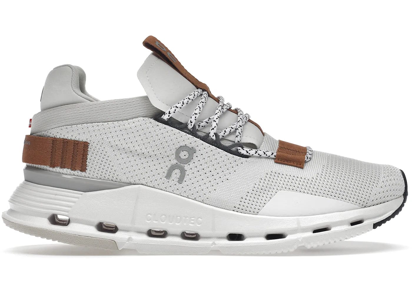 On Running Cloudnova White Pearl Brown Womens