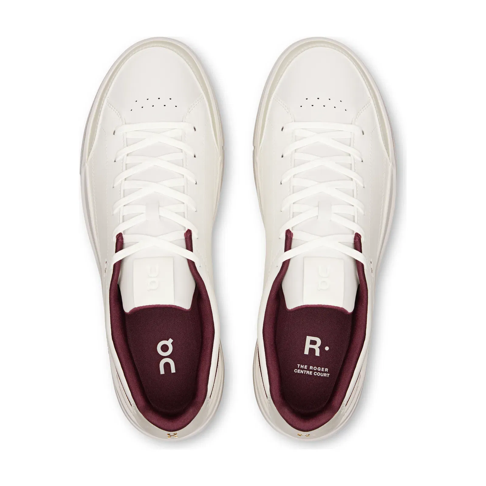 On The Roger Centre Court Ivory Maroon