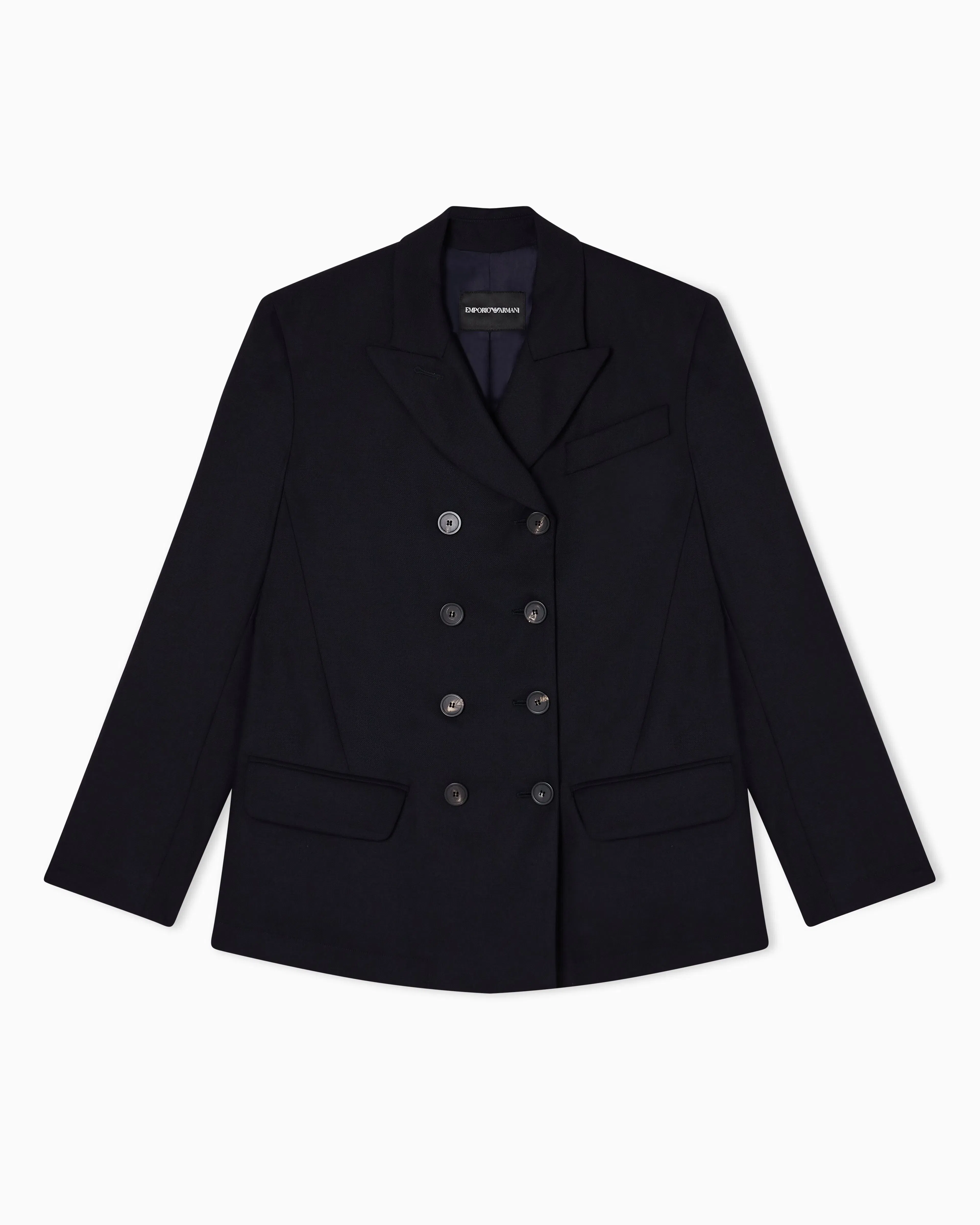 Emporio Armani Double-breasted jacket in fluid wool