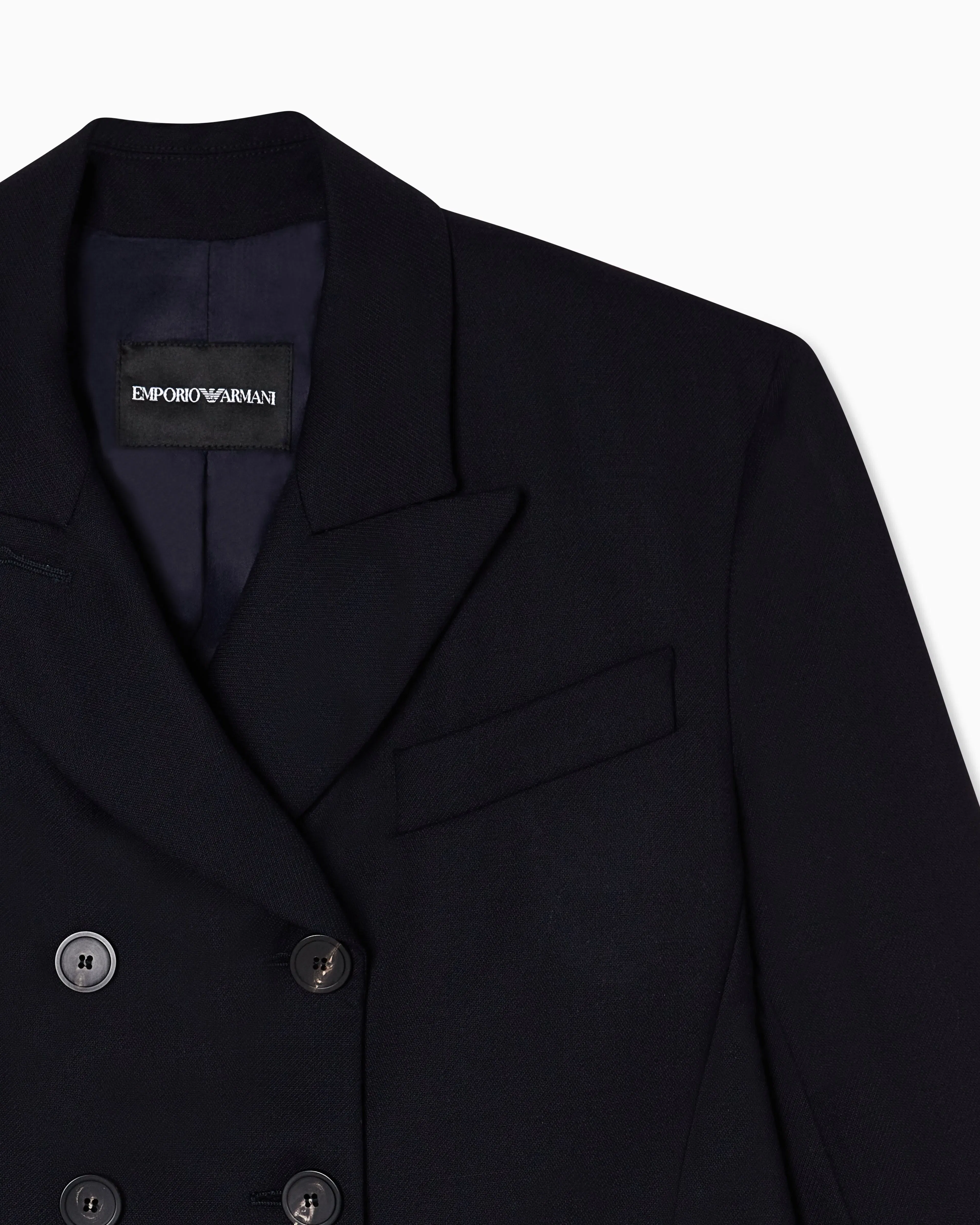 Emporio Armani Double-breasted jacket in fluid wool